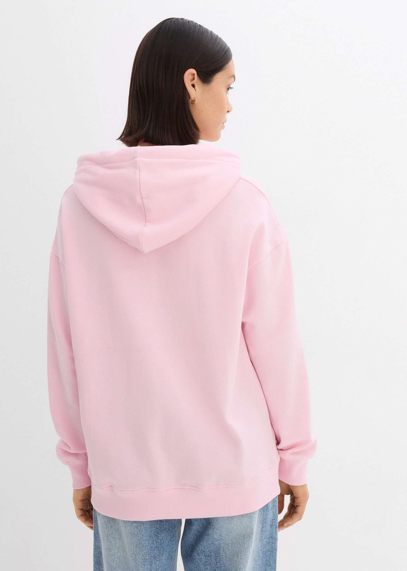 bonprix Kapuzensweatshirt Oversize-Passform, Casual-Stil, aus Baumwolle und Polyester