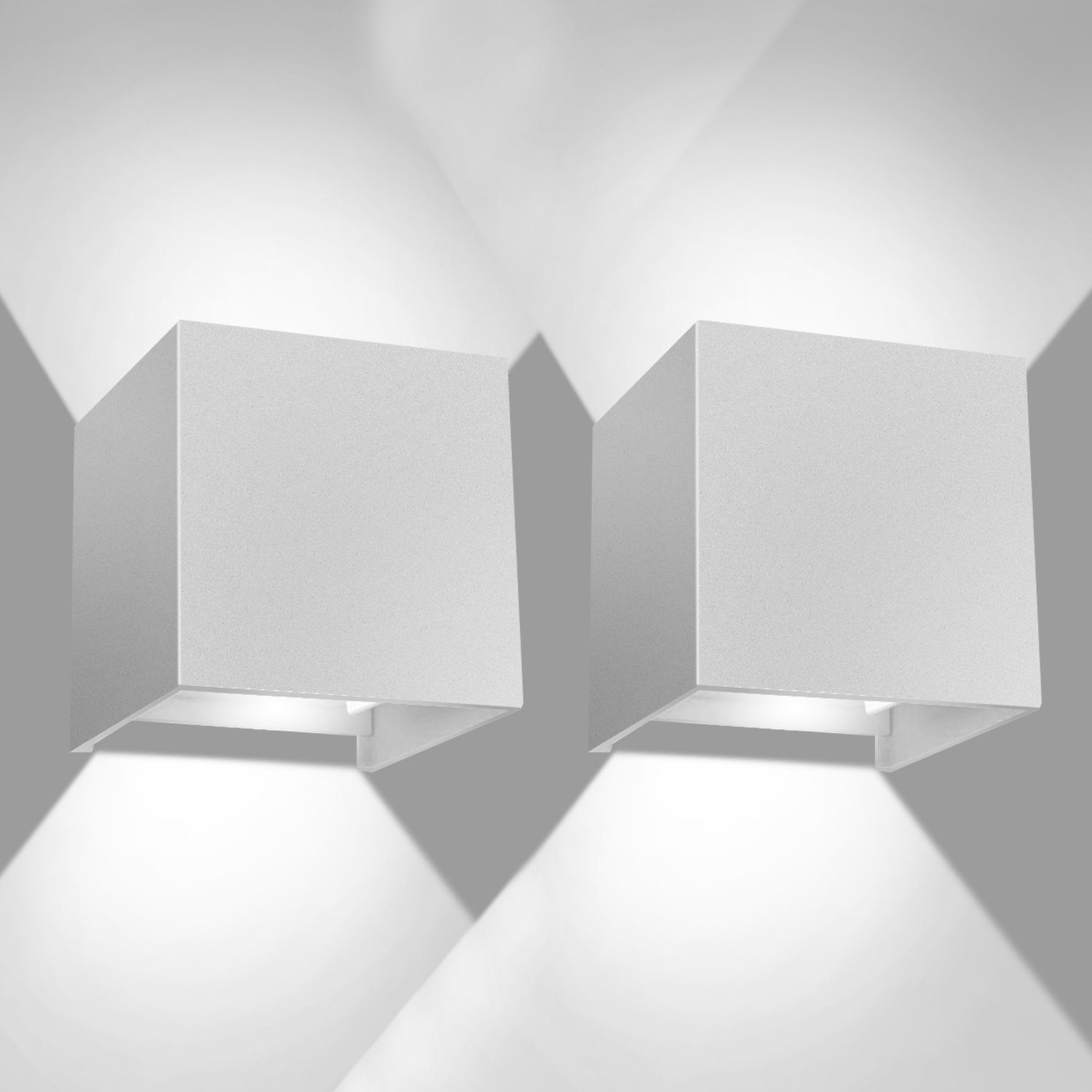 Clanmacy LED Wandleuchte 2X LED Wandleuchte günstig online kaufen