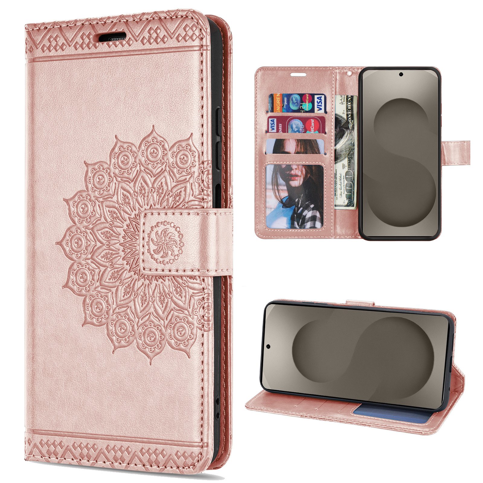betterfon Handyhülle für Samsung Galaxy S26 Hülle Wallet Case Kartenfächern, Hergestellt aus PU-Leder & weichem TPU