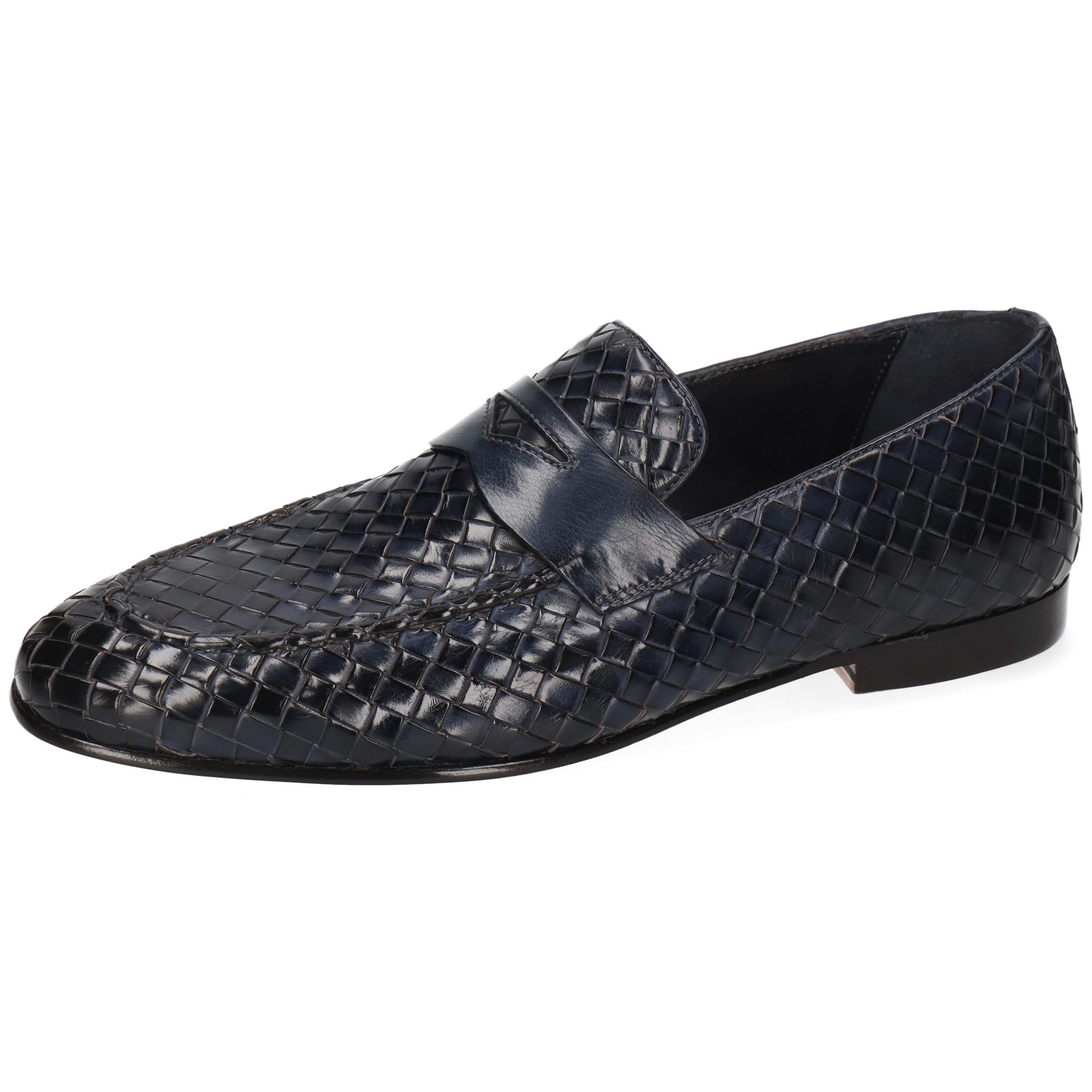 Melvin & Hamilton Thomas 6 Leder-Geflochtene Schuhe für Herren Loafer Flache Absätze, Echtes Leder, Vegetabile Gerbung
