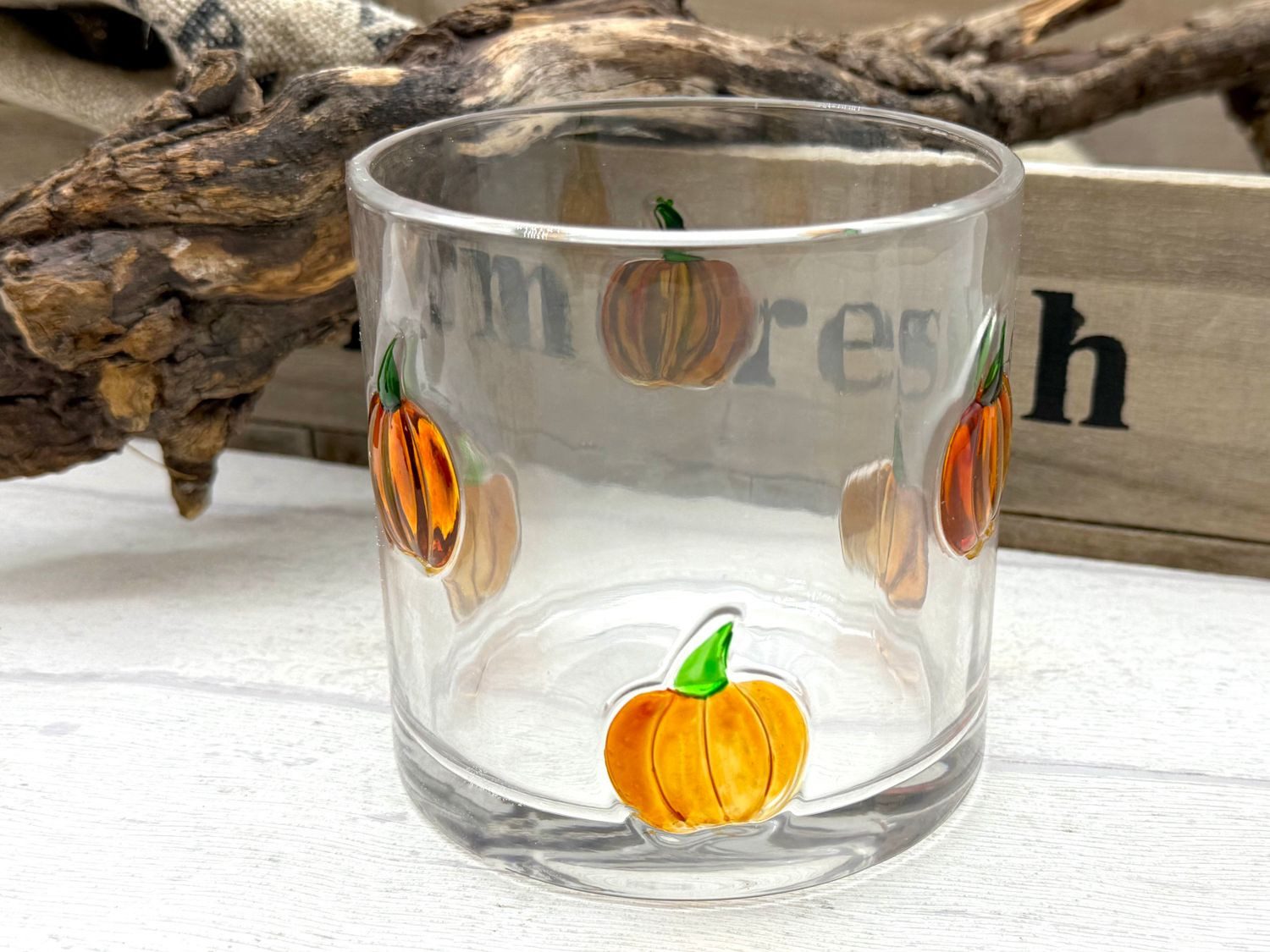 ZauberDeko Windlicht Windlicht Transparent Kürbis Orange günstig online kaufen