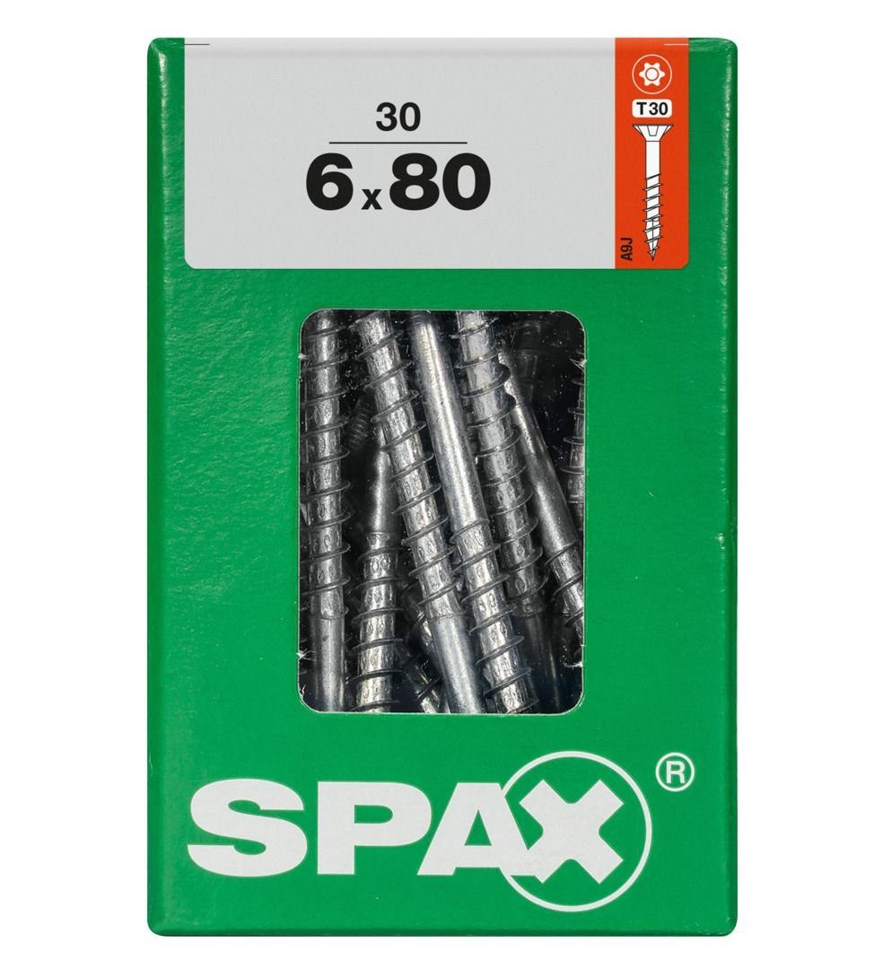 SPAX Holzbauschraube Spax Universalschrauben 6.0 x 80 mm TX 30 Senkkopf