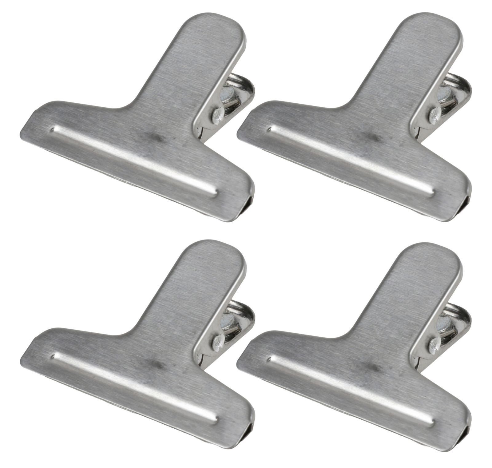 BURI Verschlussklammer 4 Metall Magnet Verschlussklammern Verschlussclips Kühlschrankmagnet