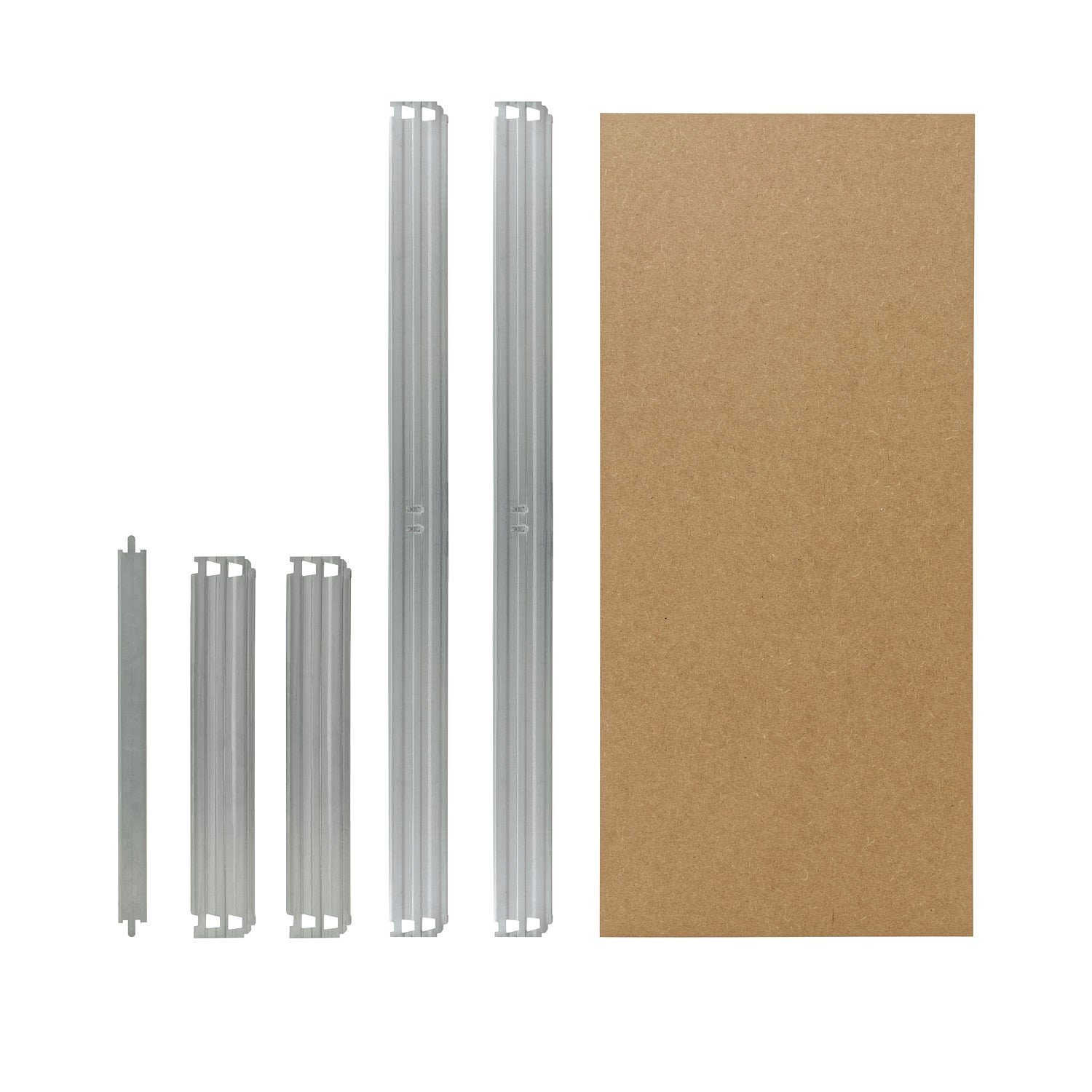Steckregale Schwerlastregale für Fachböden shelfplaza in zusätzliche cm für HDF-Fachboden, verzinkt, 60x30 PROFI, Fachboden-Set Komplettes Schwerlastregal
