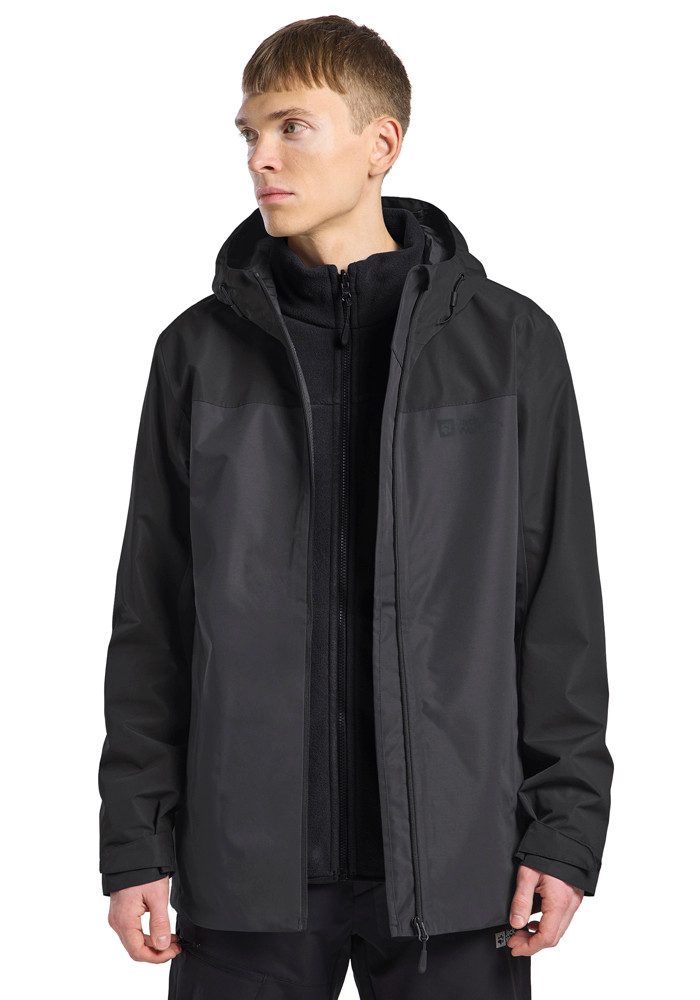 [Empfohlene Sonderfunktion] Jack Wolfskin 3-in-1-Funktionsjacke TAUBENBERG teilig) M phantom JKT (2 3IN1