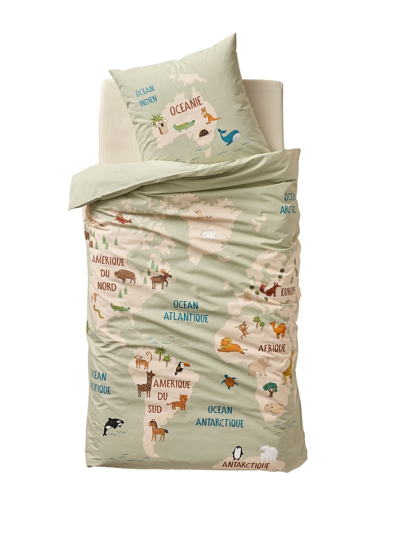 vertbaudet Bettbezug Bettwäsche-Set Kinder WELTREISE