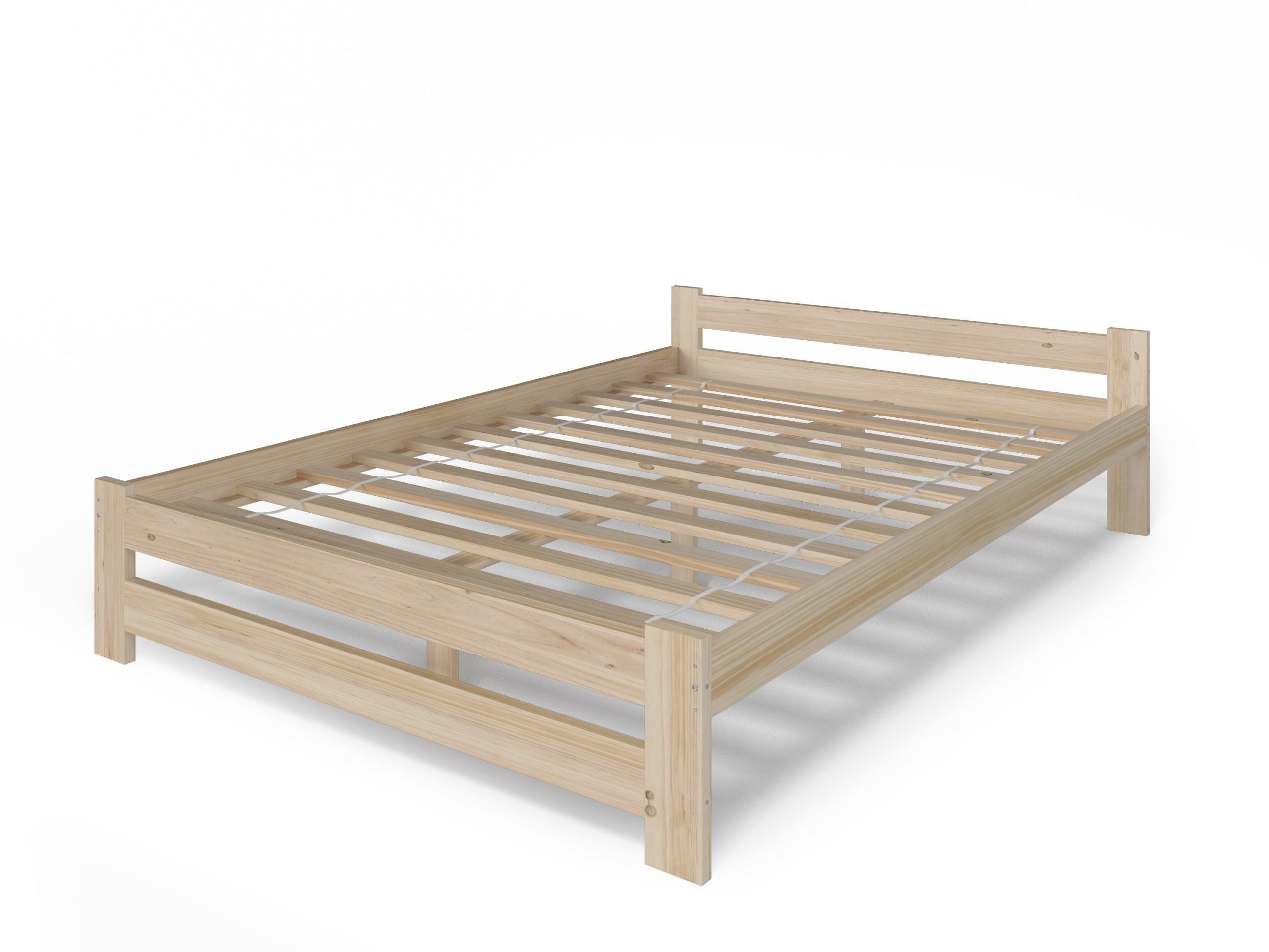 Home Collective Holzbett mit Lattenrost Modern Bett Kiefer Bettgestell Massivholzbett Klassisch (90x200, 120x200, 140x200, 160x200 cm), Doppelbett, Skandi Boho  – Bild 5 von 5