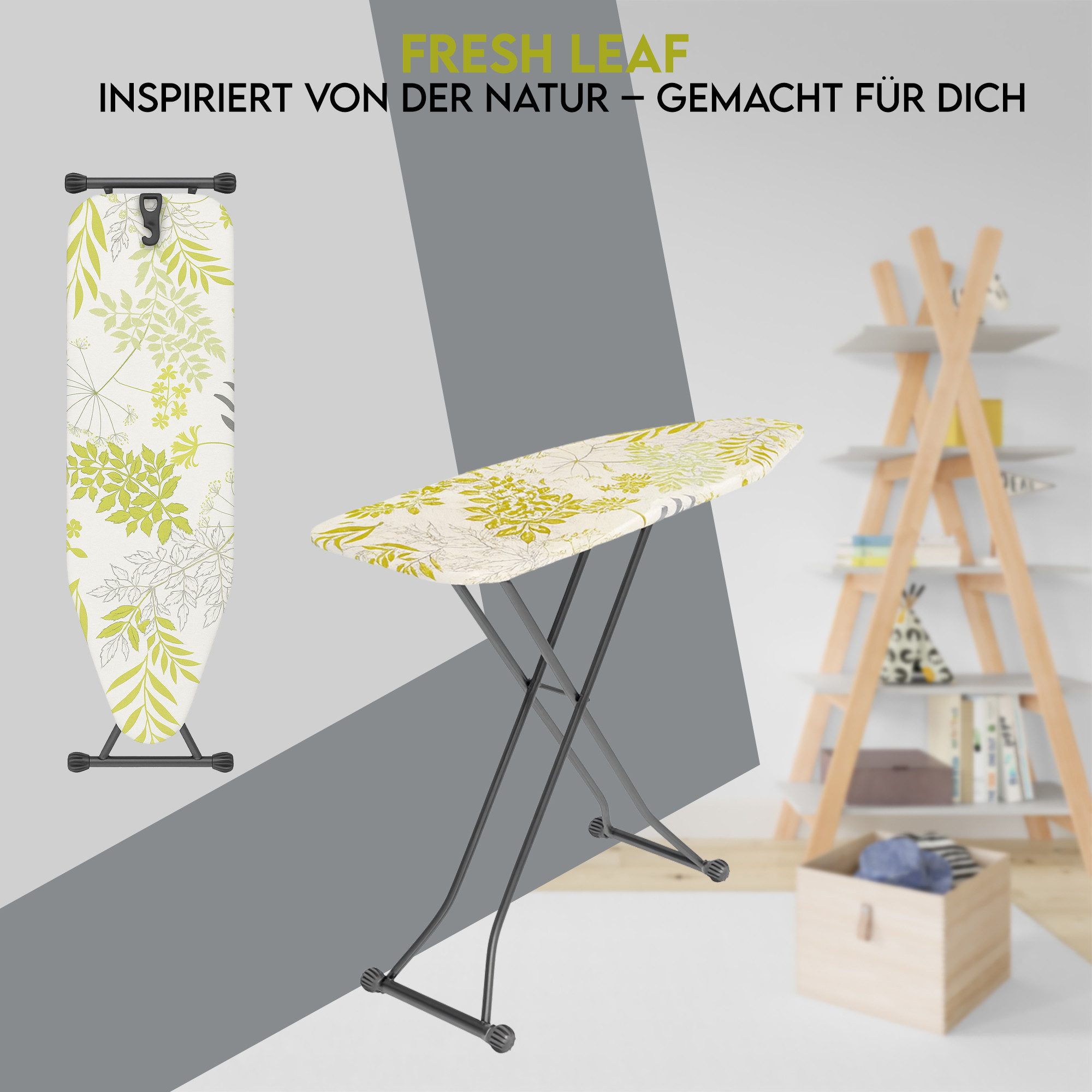 hausleben Bügelbrett Bügeltisch, Bügelpress Ironing Board, Bügelbrett klappbar, Robuste und rutschfeste Beine, höhenverstellbar