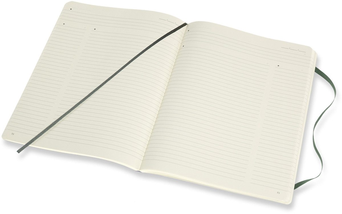 Notizbuch Professionelles Notizbuch XL 19x25cm Softcover 96 Blatt waldgrün