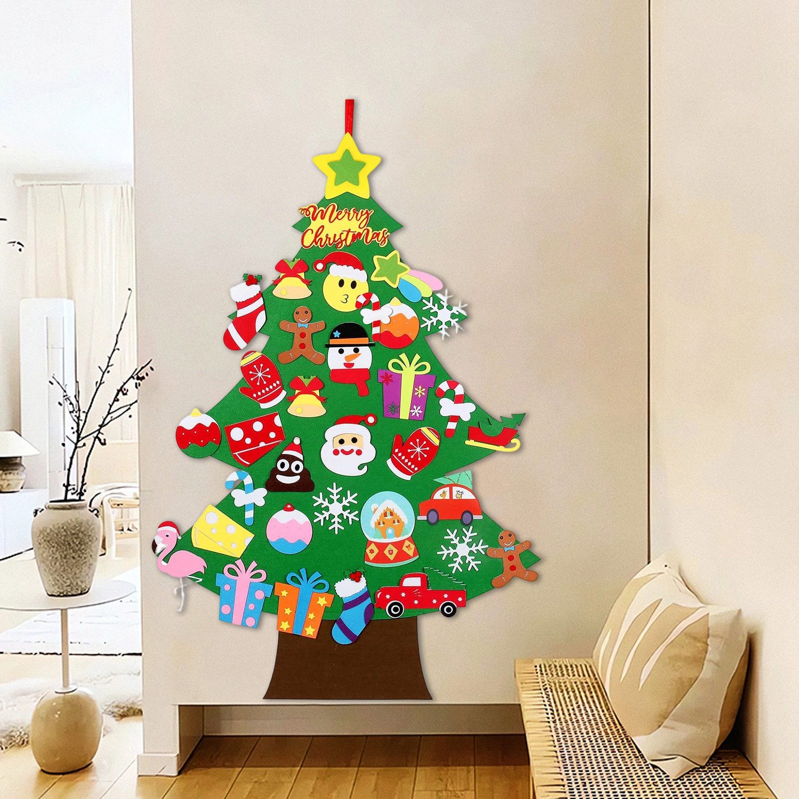 REDOM Künstlicher Weihnachtsbaum Filz-Weihnachtsbaum DIY Weihnachtsdeko Wan günstig online kaufen