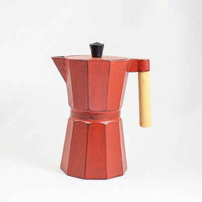 JA-UNENDLICH Teekanne Kafei, 0.8 l, aus Gusseisen handgefertigt im Sandgussverfahren, innen emailliert