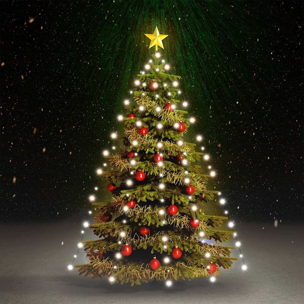 furnicato LED-Baummantel LED Weihnachtsbaumbeleuchtung 180 LEDs, 5 m, Kaltweiß