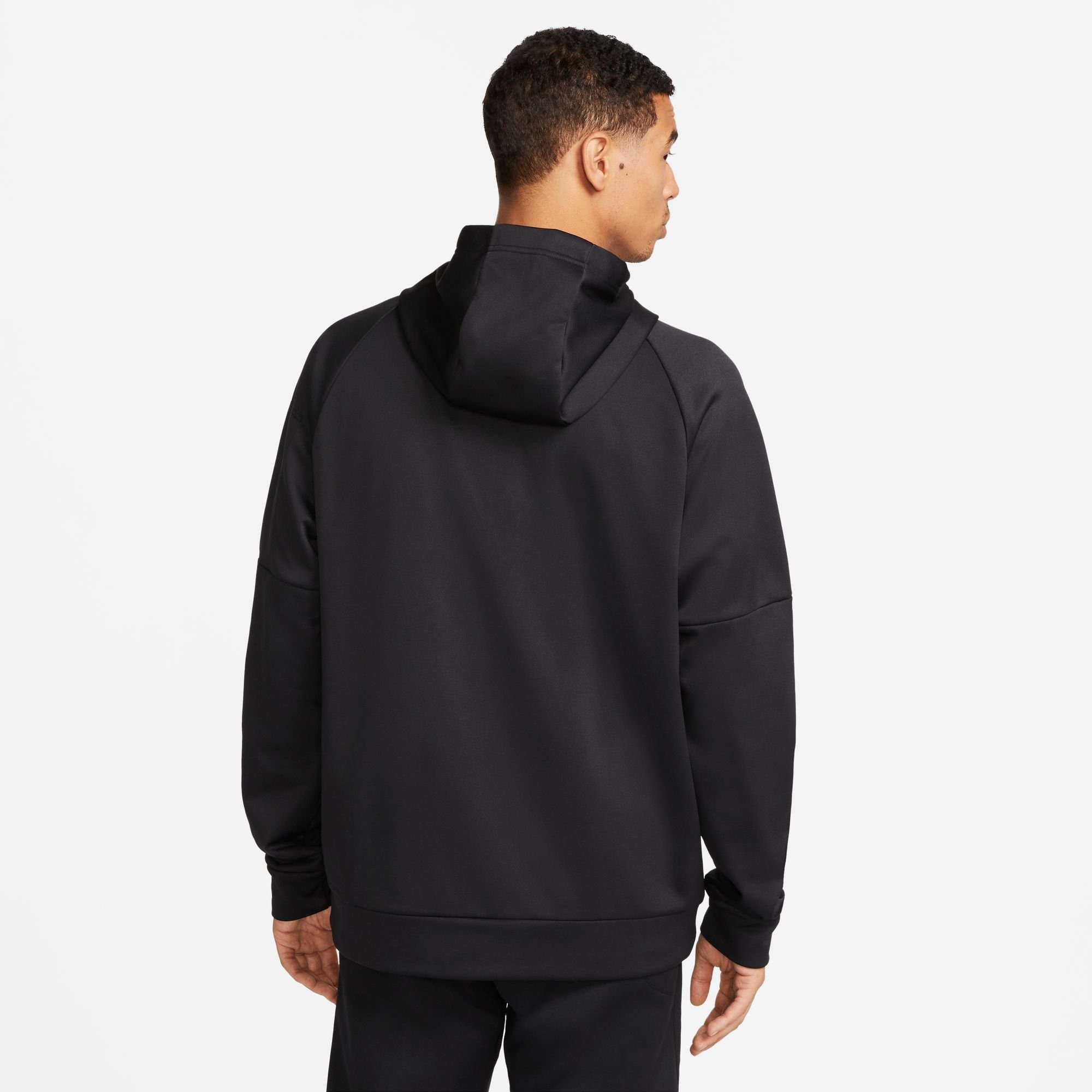 FITNESS Nike Kapuzensweatshirt HOODIE THERMA-FIT MEN'S BLACK/BLACK/WHITE PULLOVER