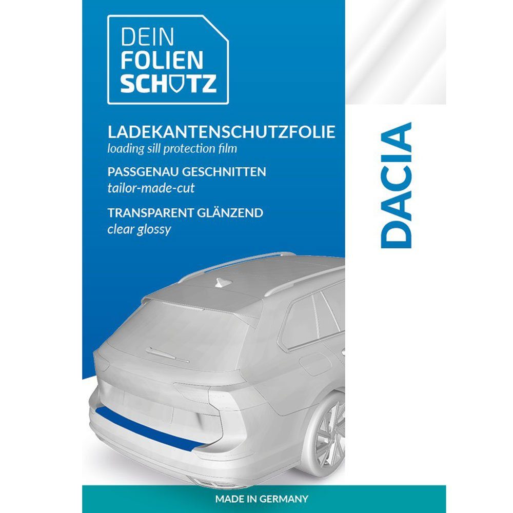 DEIN FOLIENSCHUTZ Ladekantenschutzfolie Ladekantenschutzfolie Dacia Spring I ab Baujahr 2021 transparent