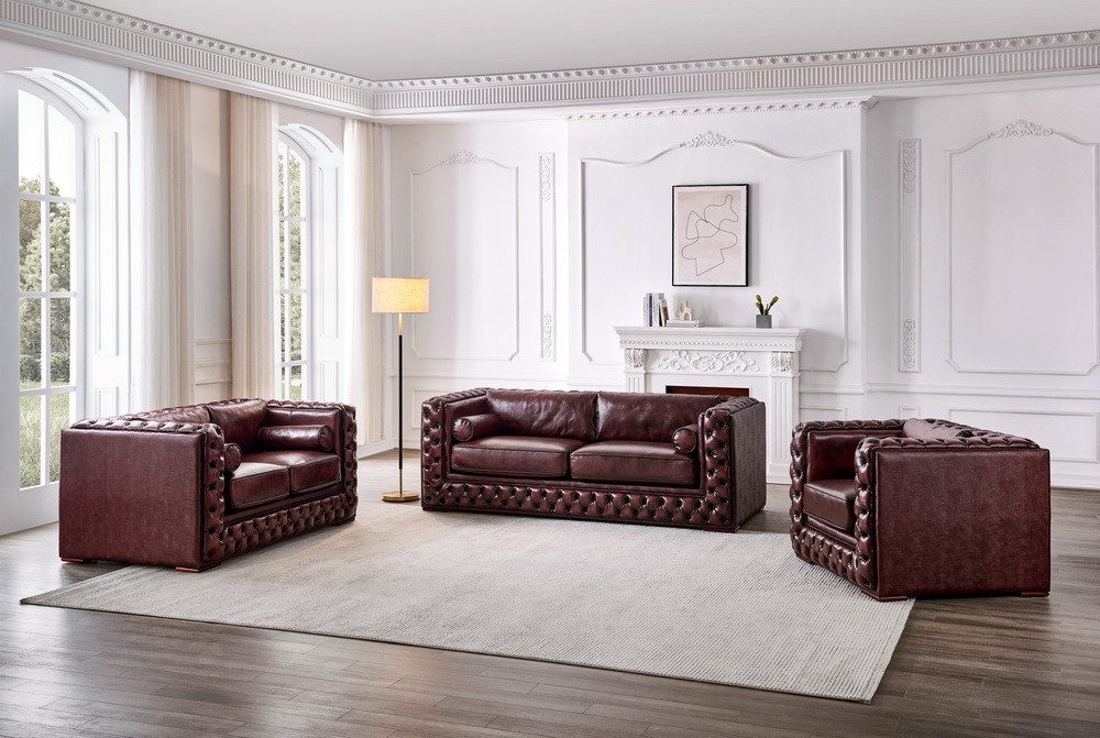 Salottini Polstergarnitur SOFORT LIEFERBAR Chesterfield Ashford Sofagarnitur 3/2/1
