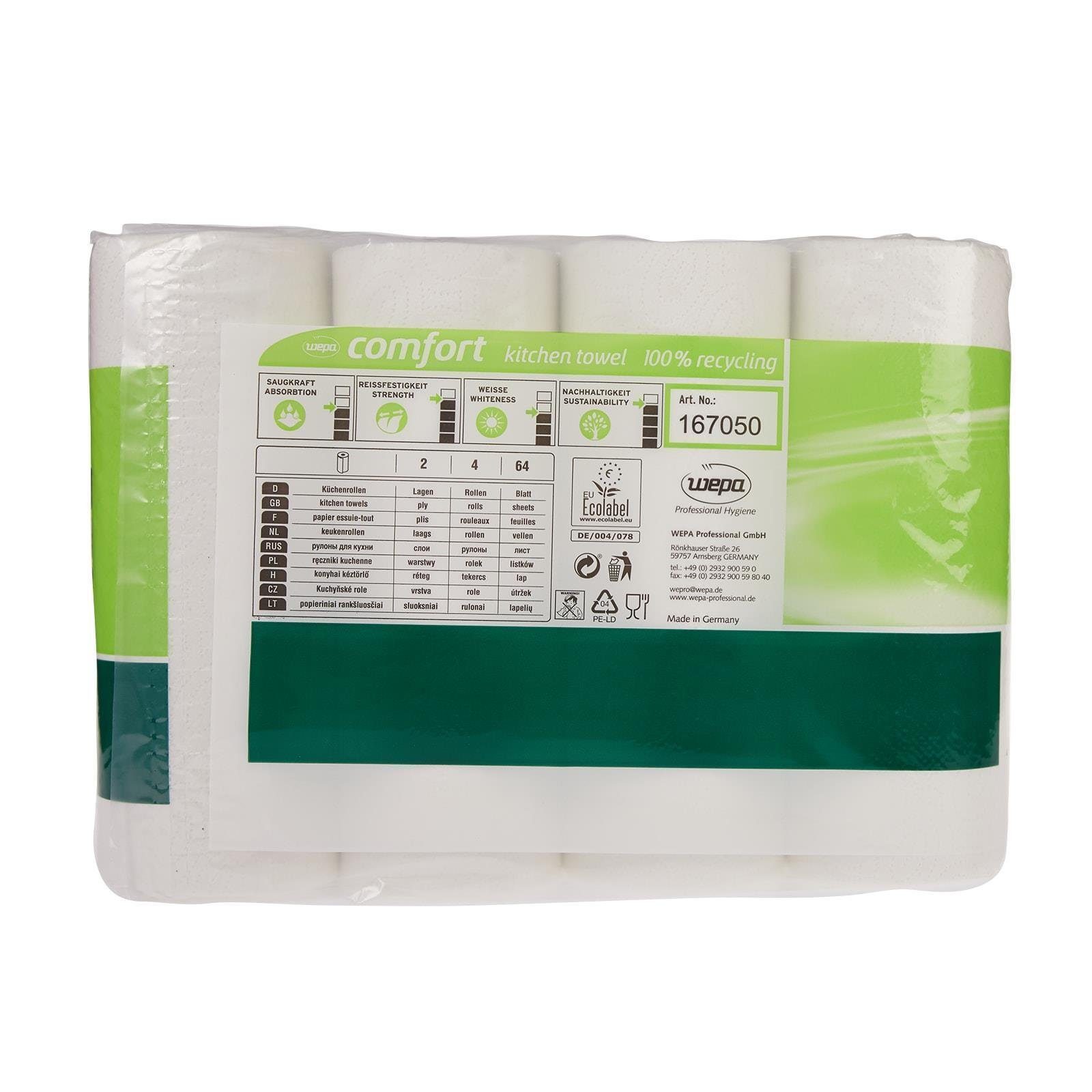 WEPA Toilettenpapier WEPA Comfort Küchenrolle 2- lagig hochweiß 4