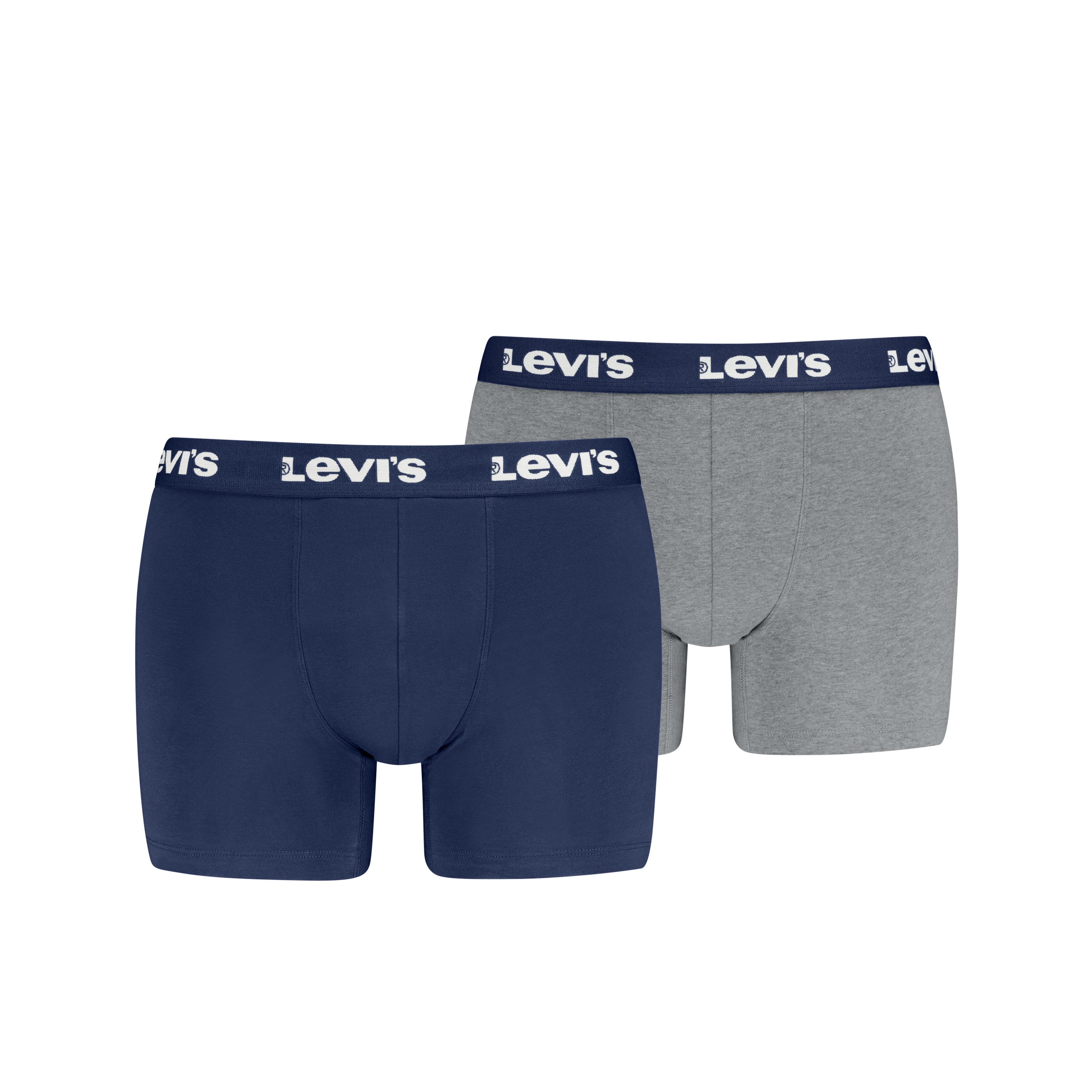 Levi's® Boxershorts LEVIS MEN REPEAT LOGO BOXER BRIEF 2P (2er Pack) ohne Eingriff, Logobund, elastisch