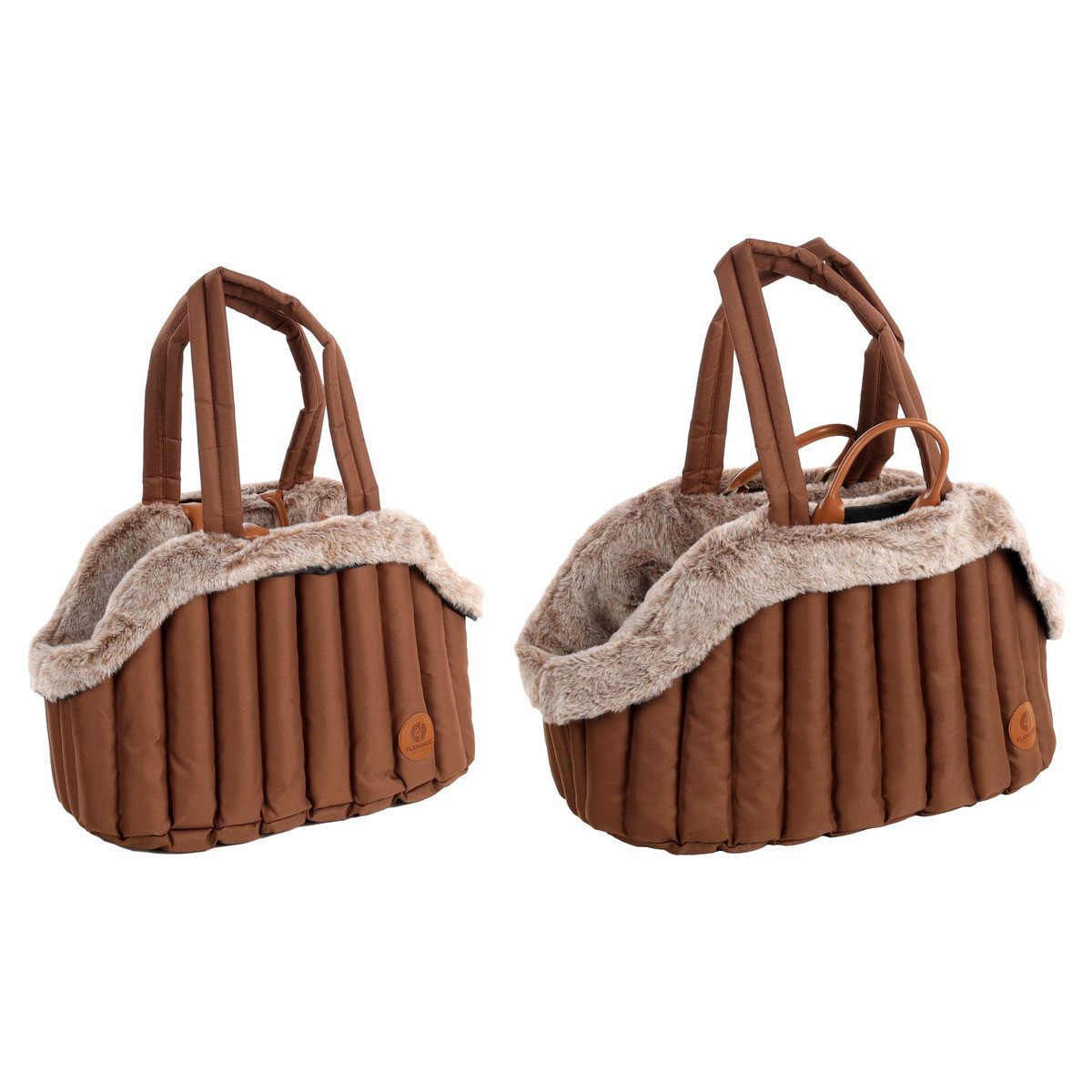 Flamingo Tiertransporttasche Tragetasche Tuke braun