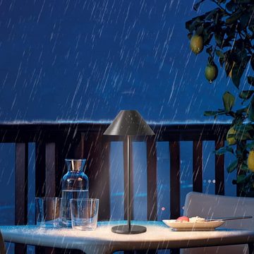 Bedee Tischleuchte LED Wiederaufladbare Kabellose Akku Tischlampe, IP54 Wasserdicht, Dimmbar, Wiederaufladbar,Stufenlose Helligkeitseinstellung, Warmweiß, für Garten Esstisch Schlafzimmer Balkon, Tischlampe Kabellos