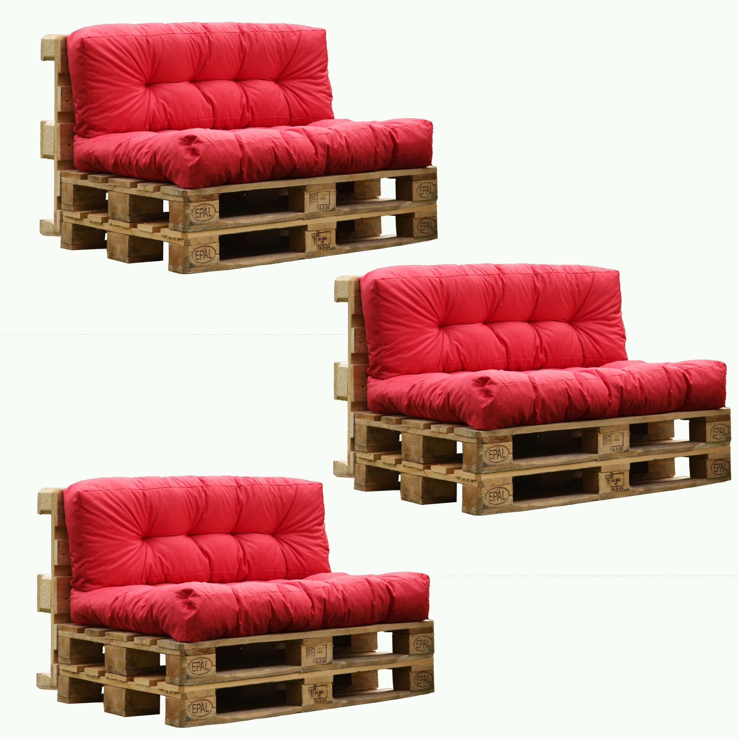 Haus und Deko Sitzkissen Palettensitzkissen 6er Set