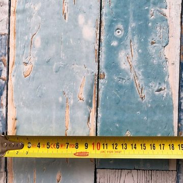 AS4HOME Möbelfolie Holzdekor- Möbelfolie Holz Scrapwood blau 45 cm x