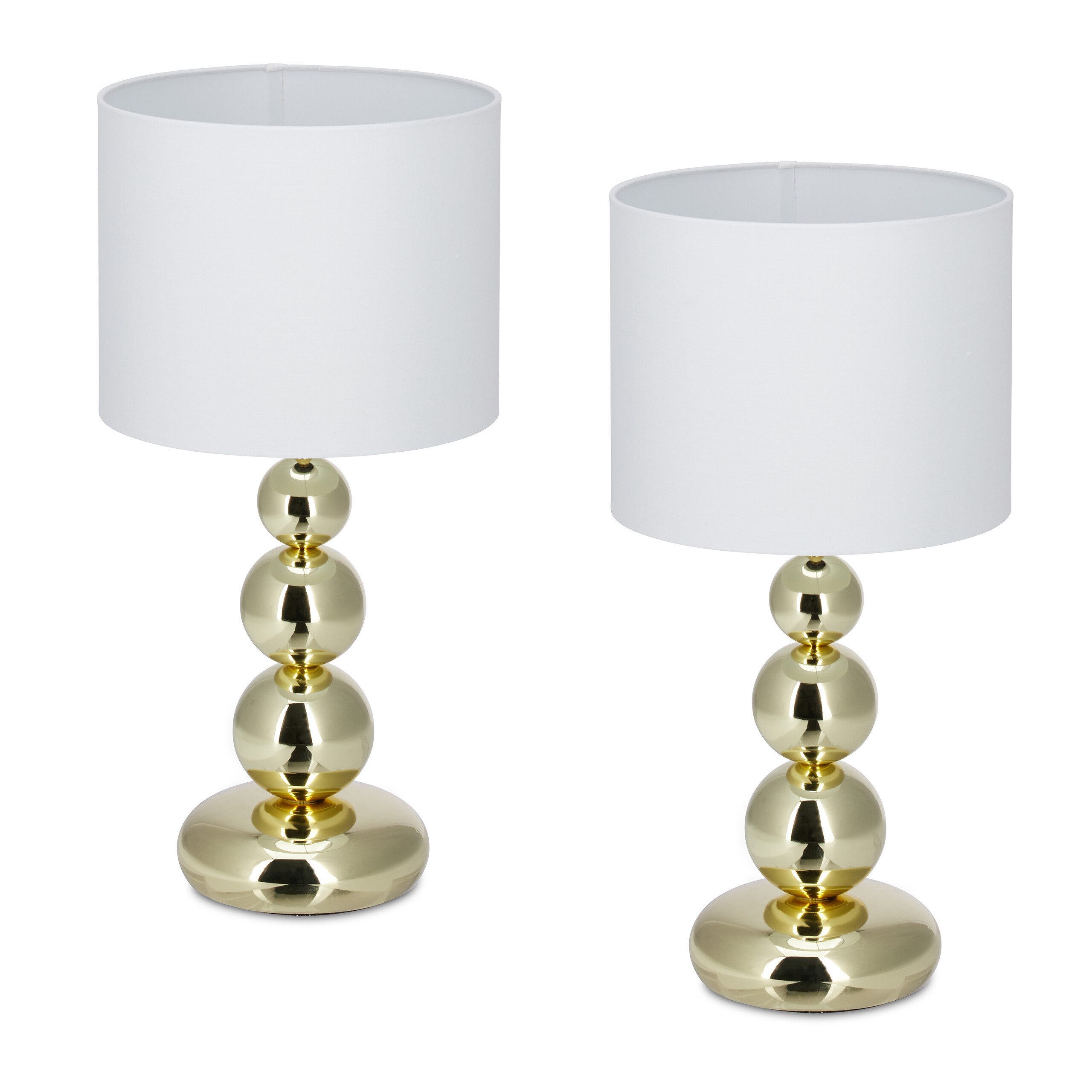 relaxdays Nachttischlampe Tischlampe 2er Set, ohne günstig online kaufen