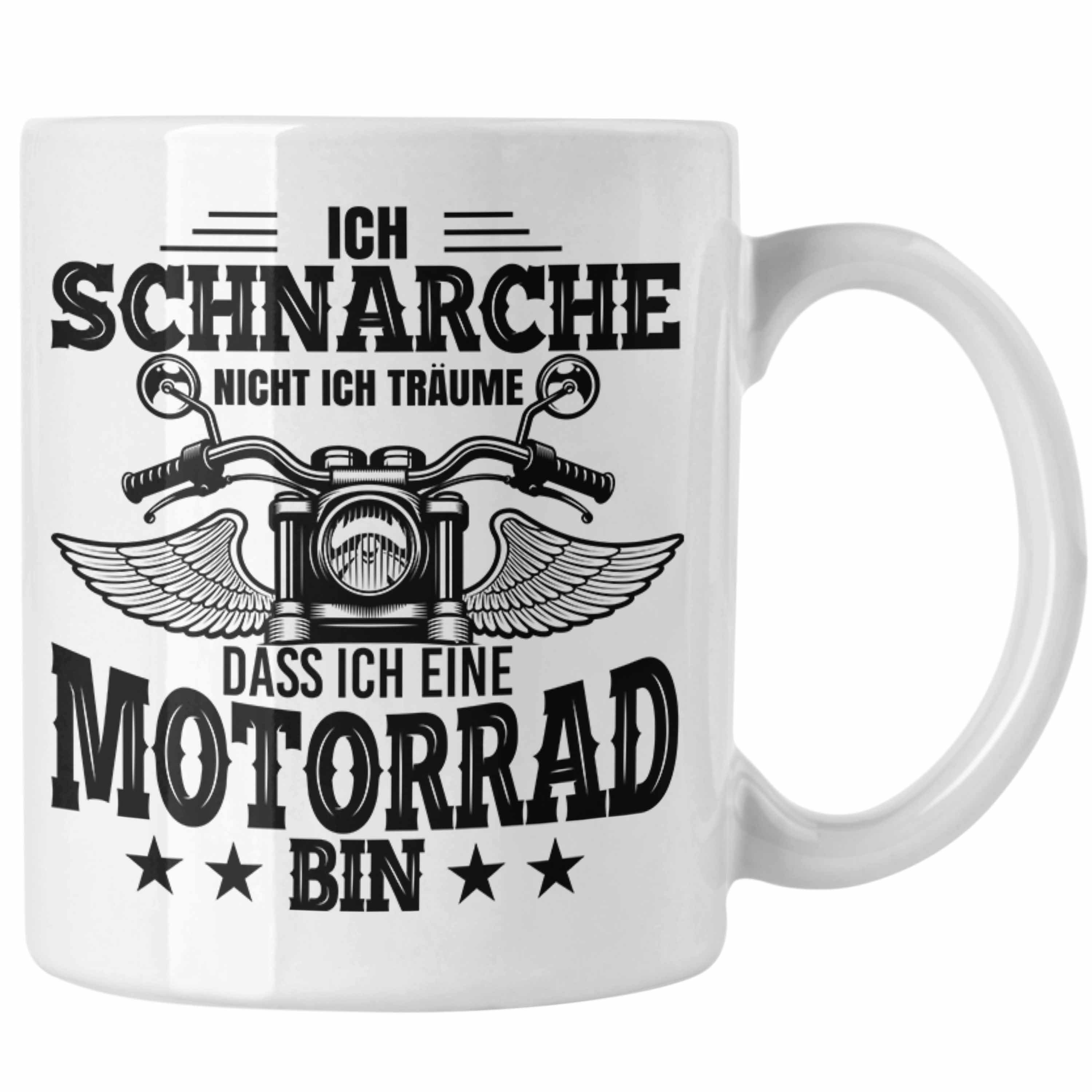 Weiss Spruch Schnarche Tasse - Ich Geschenk Motorrad-Fahrer Trendation Trendation Tasse Nicht