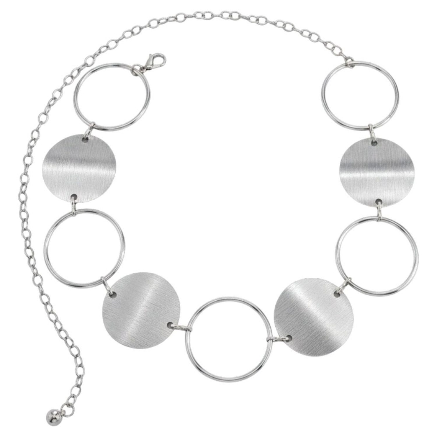 KARMA Hüftgürtel Damen Silber oder Gold verstellbar 91 cm Gürtel (1-St., Modegürtel Taille Hüfte Festival Kettengürtel) modern Metallgürtel für Kleid Rock Boho Accessoire