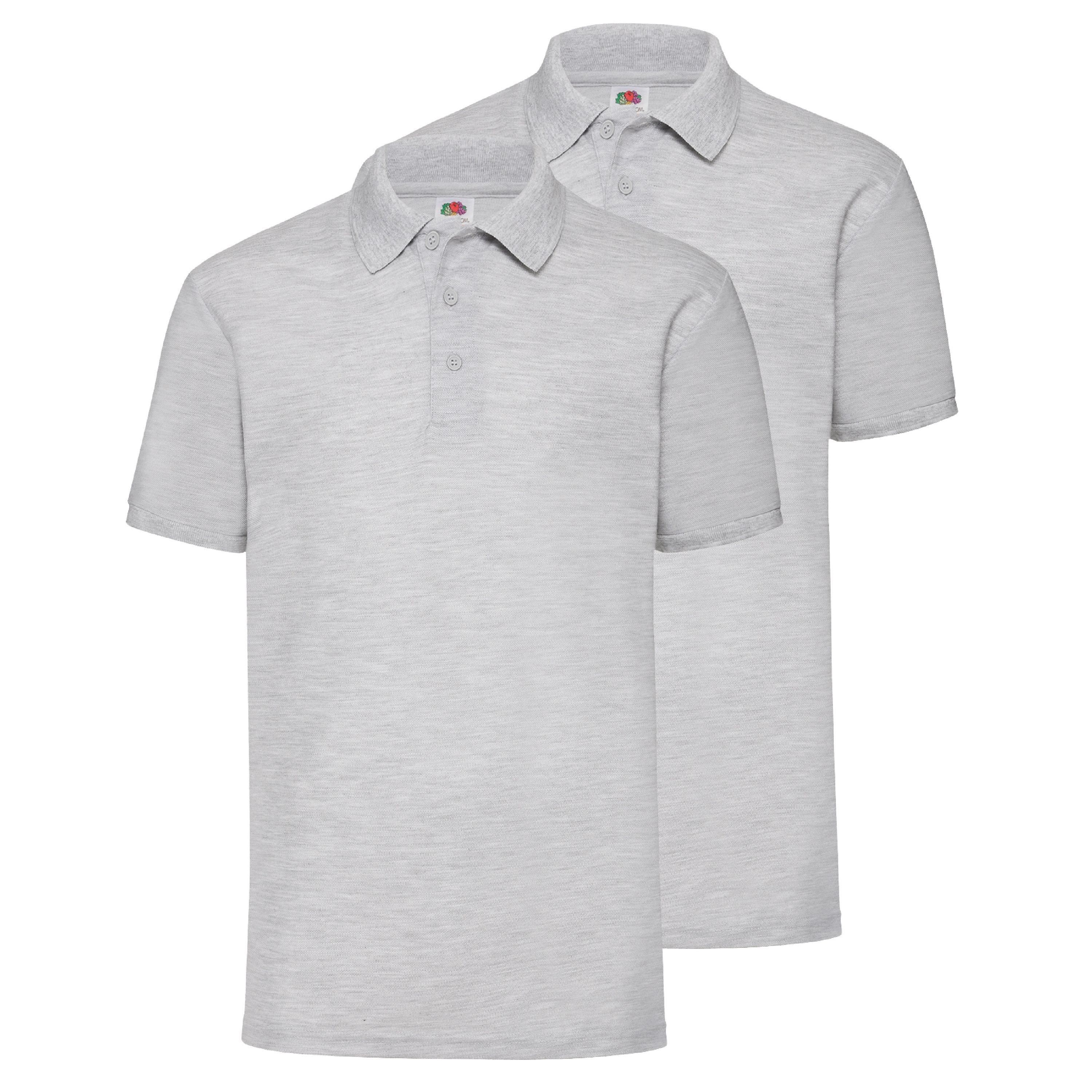 Fruit of the Loom Poloshirt 65/35 Polo graumeliert