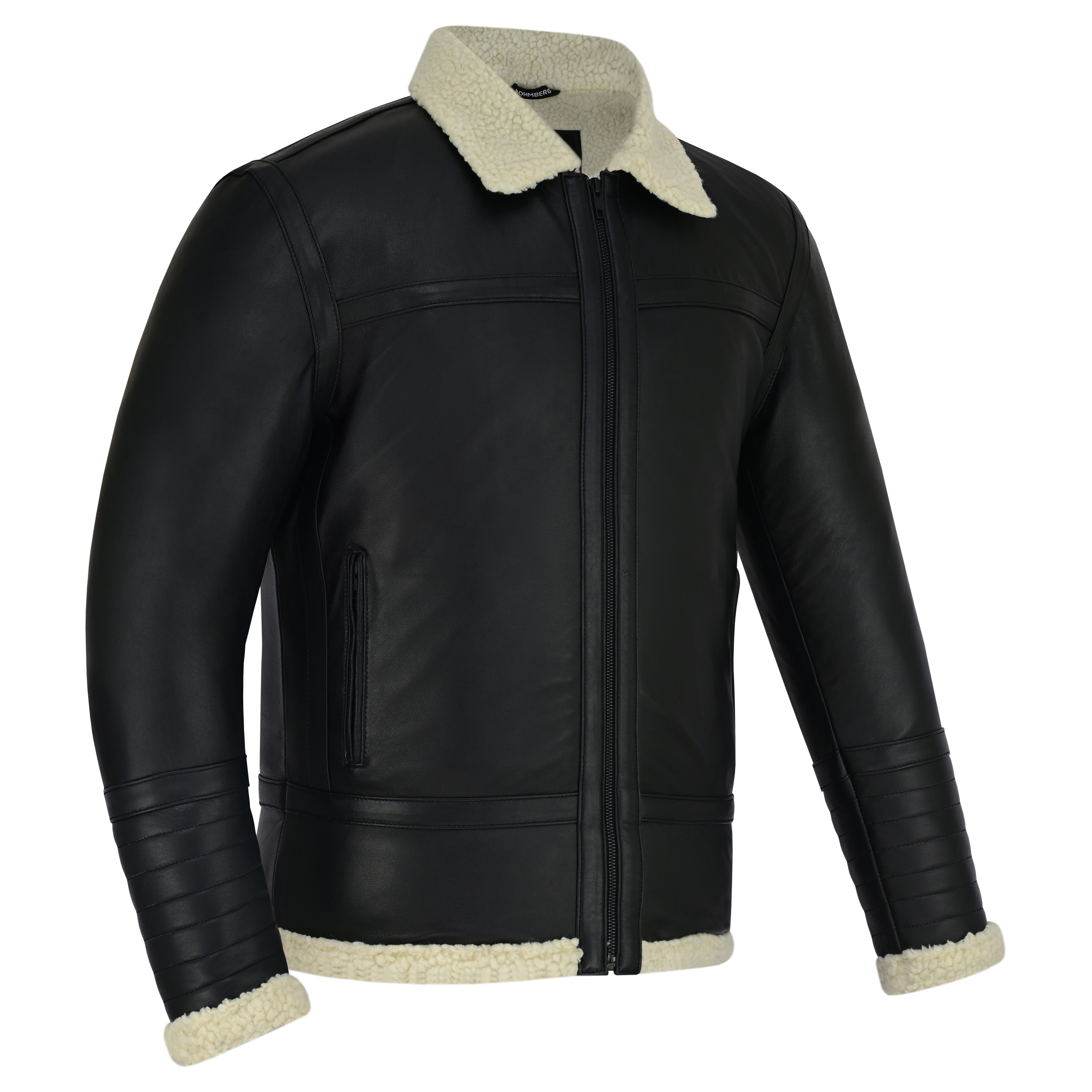 BOHMBERG Lederjacke Herren aus edlem Lammnappa mit warmem Fell Futter