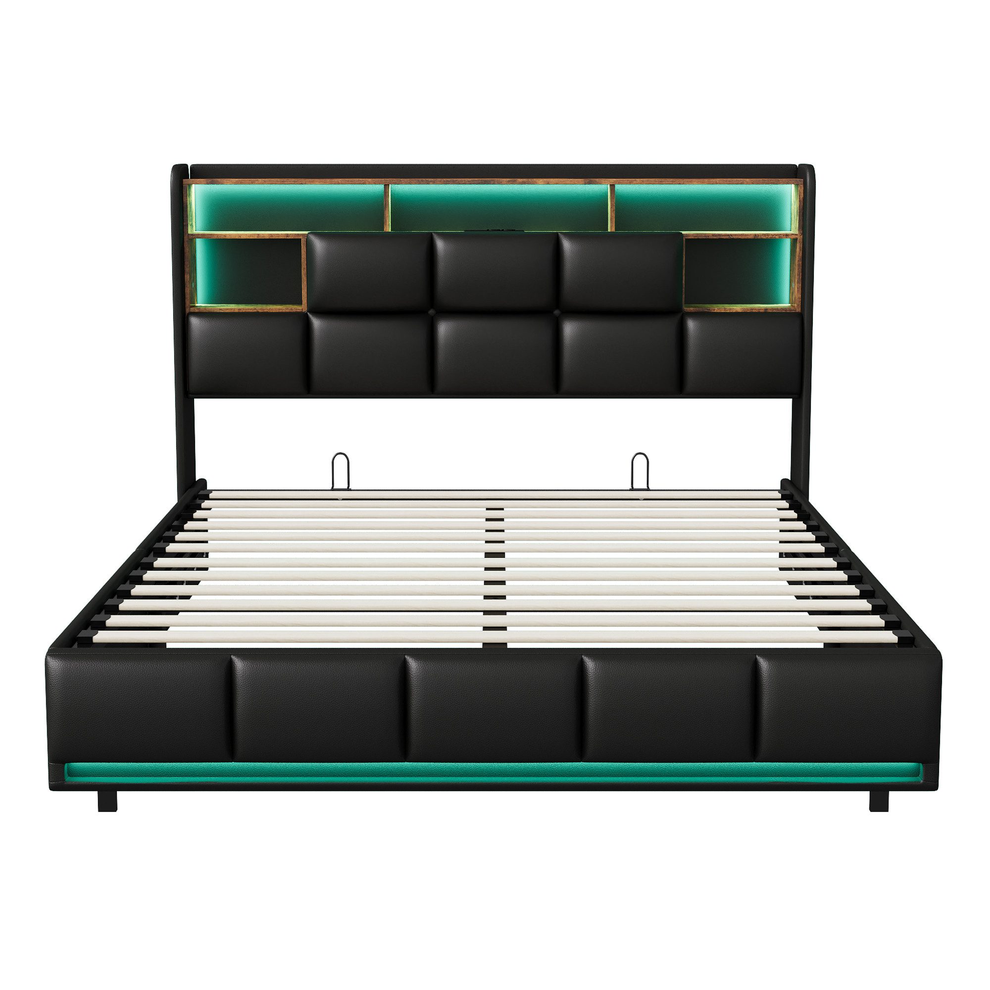 Furnishings Home Polsterbett Stauraumbett Doppelbett LED günstig online kaufen