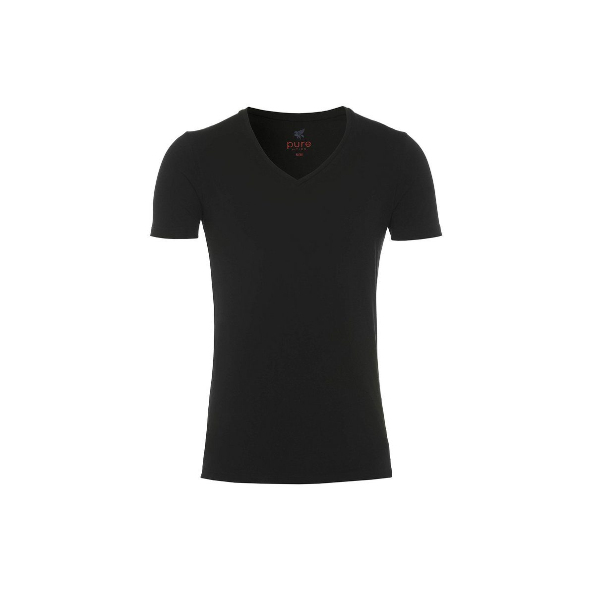 Hatico (1-tlg) schwarz regular Rundhalsshirt