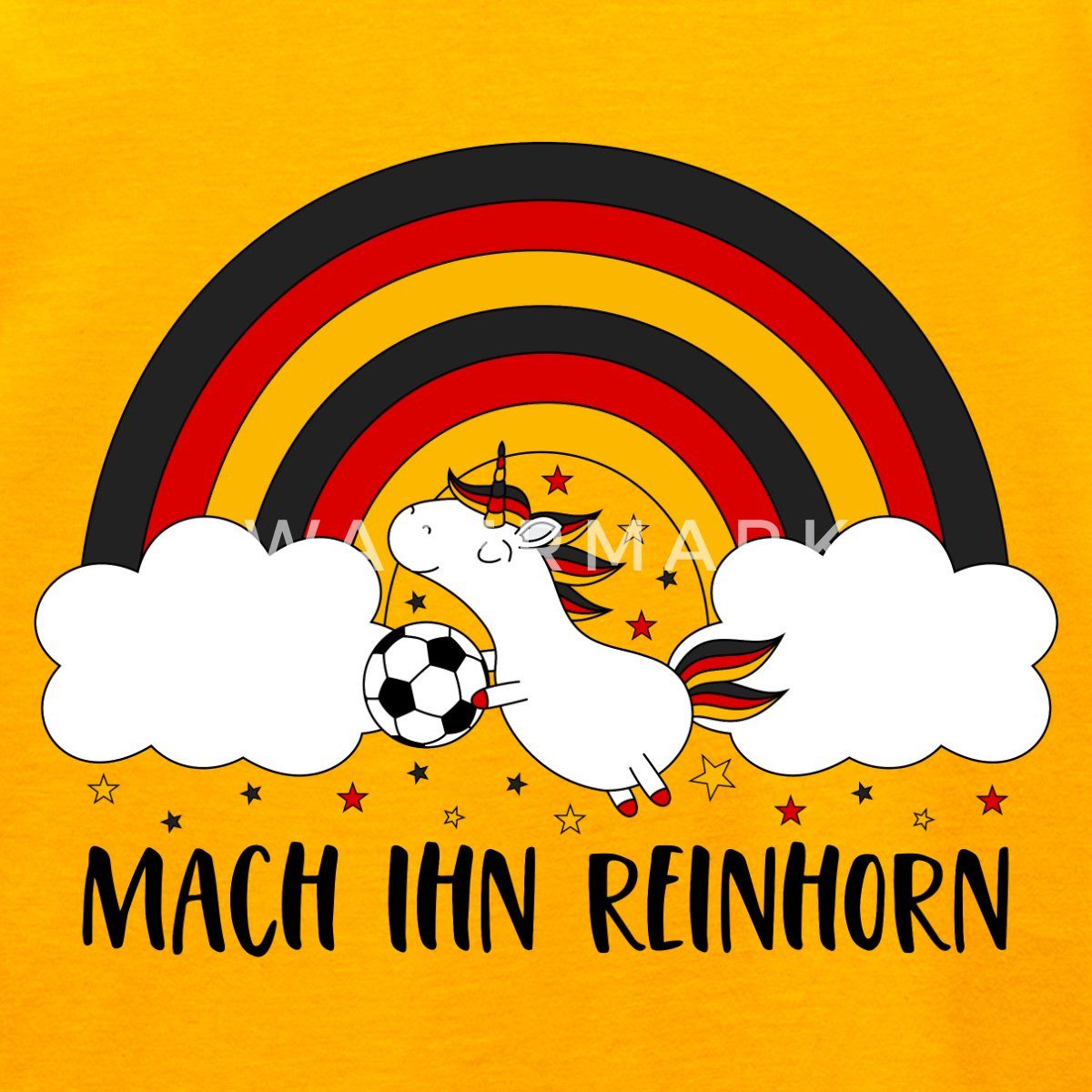 Spreadshirt T-Shirt Deutschland Mach Ihn Reinhorn Lustiger Spruch Fußball Kinder T-Shirt (1-tlg)