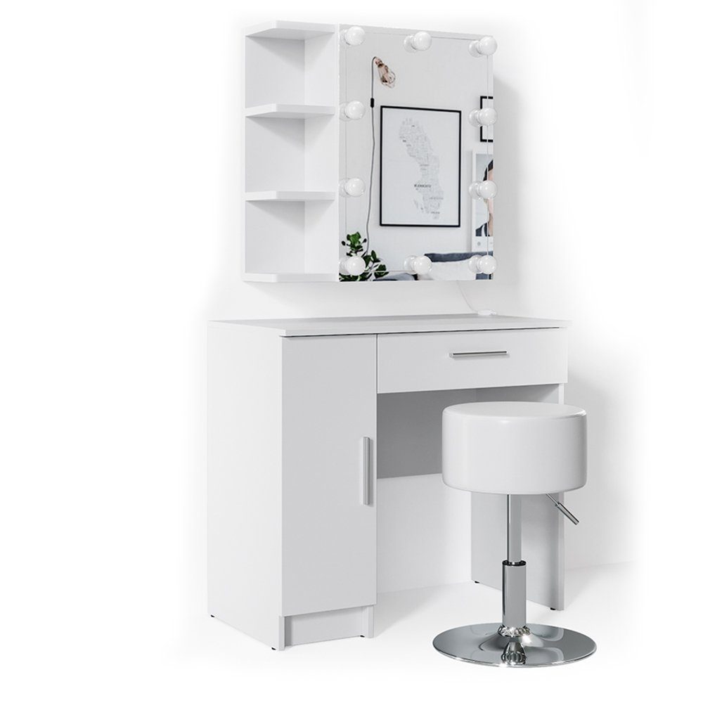 Vicco Schminktisch Fynnia, Weiß, 80.2 cm günstig online kaufen