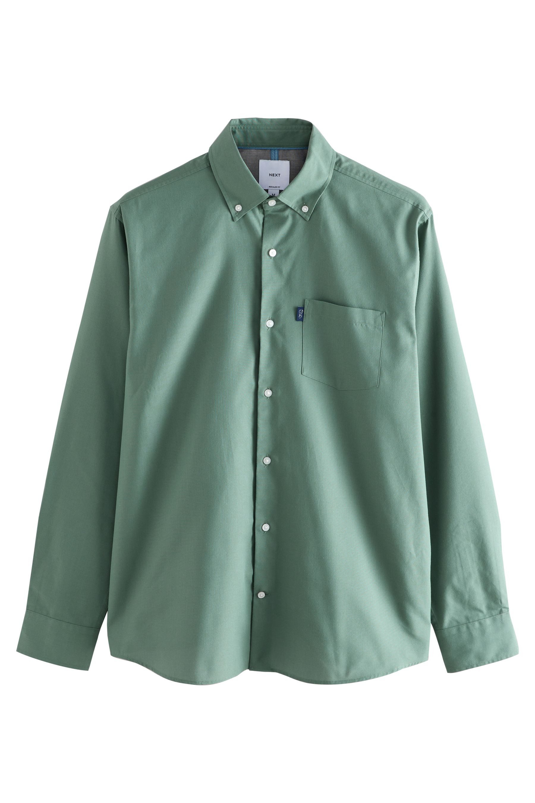 Next Langarmhemd Bügelleichtes Regular Fit Button-down-Oxfordhemd (1-tlg)