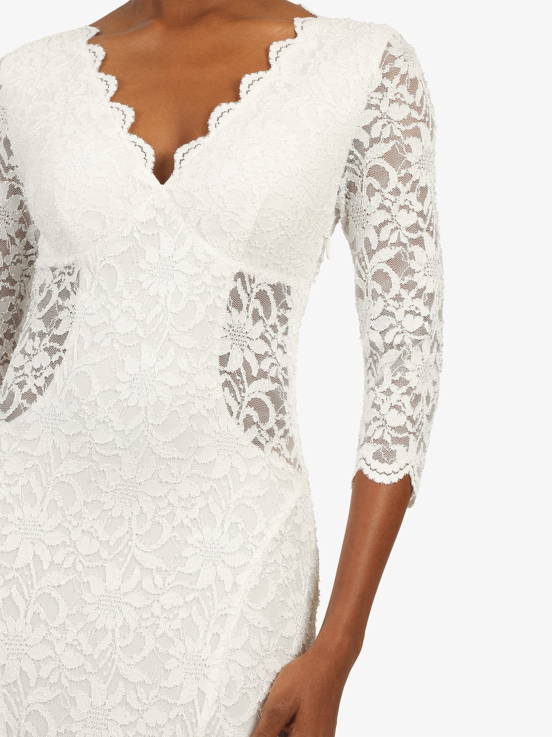 Kraimod Abendkleid mit V-Ausschnitt & 3/4-Ärmeln