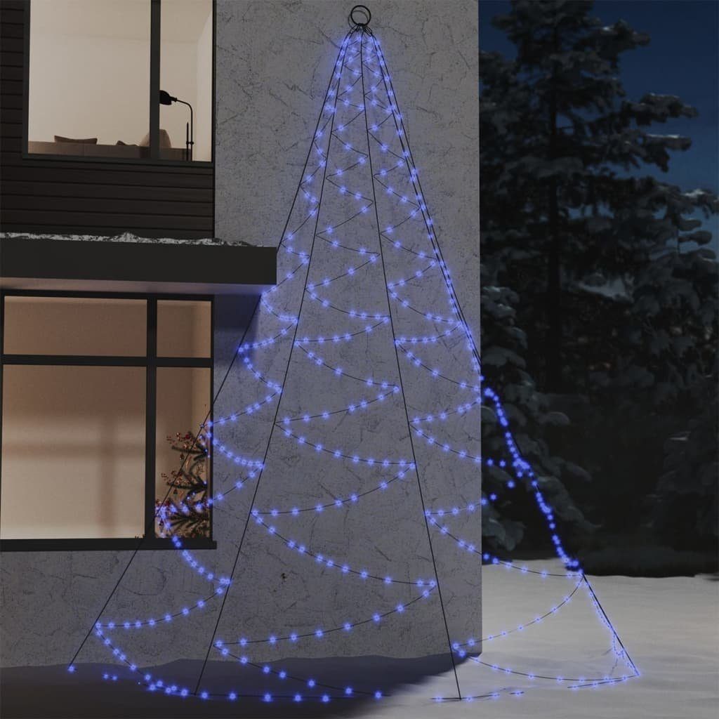 vidaXL Lichterschlauch LED-Wandbaum mit Metallhaken 720 LED Blau 5 m Indoor Outdoor