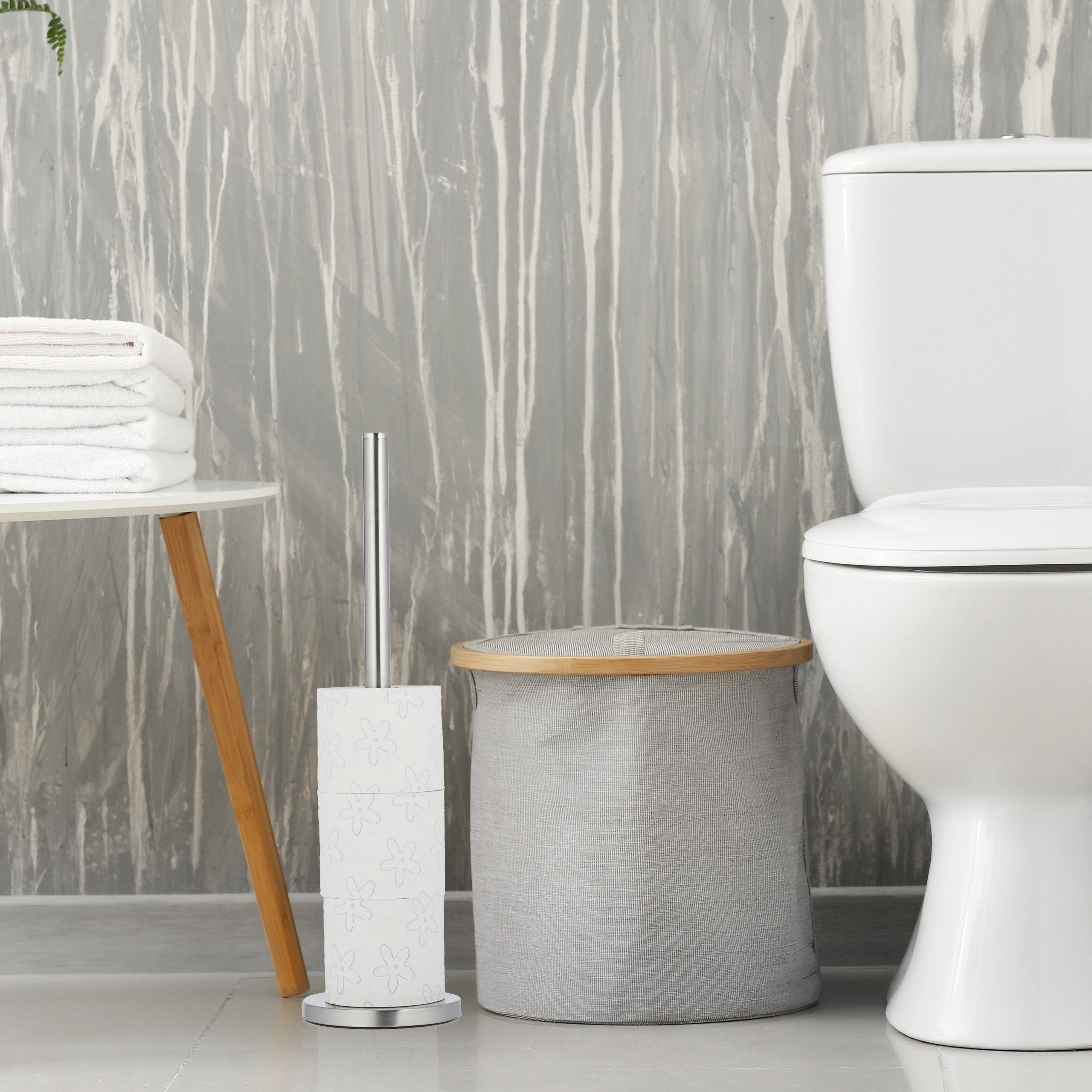 relaxdays Toilettenpapierhalter Toilettenpapier Aufbewahrung stehend günstig online kaufen