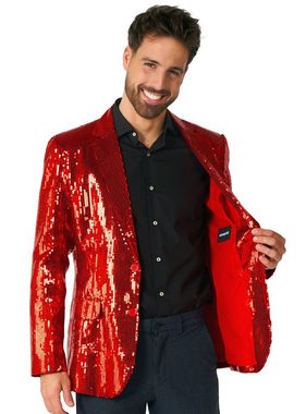 Opposuits Kostüm SuitMeister Glitzerjacke rot, Eine rote Discokugel zum Anziehen!