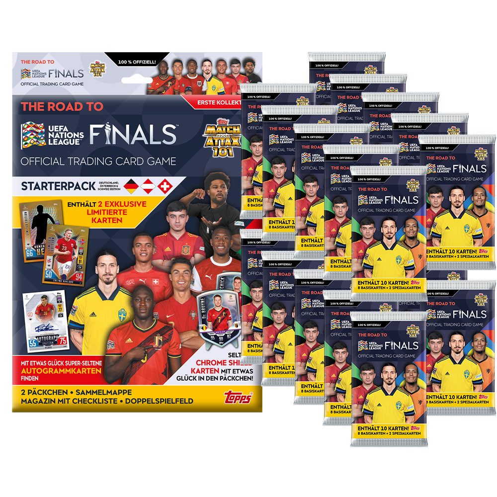 Topps Sammelkarte Road to 2022 UEFA Nations League 1 Starter + 10 Booster