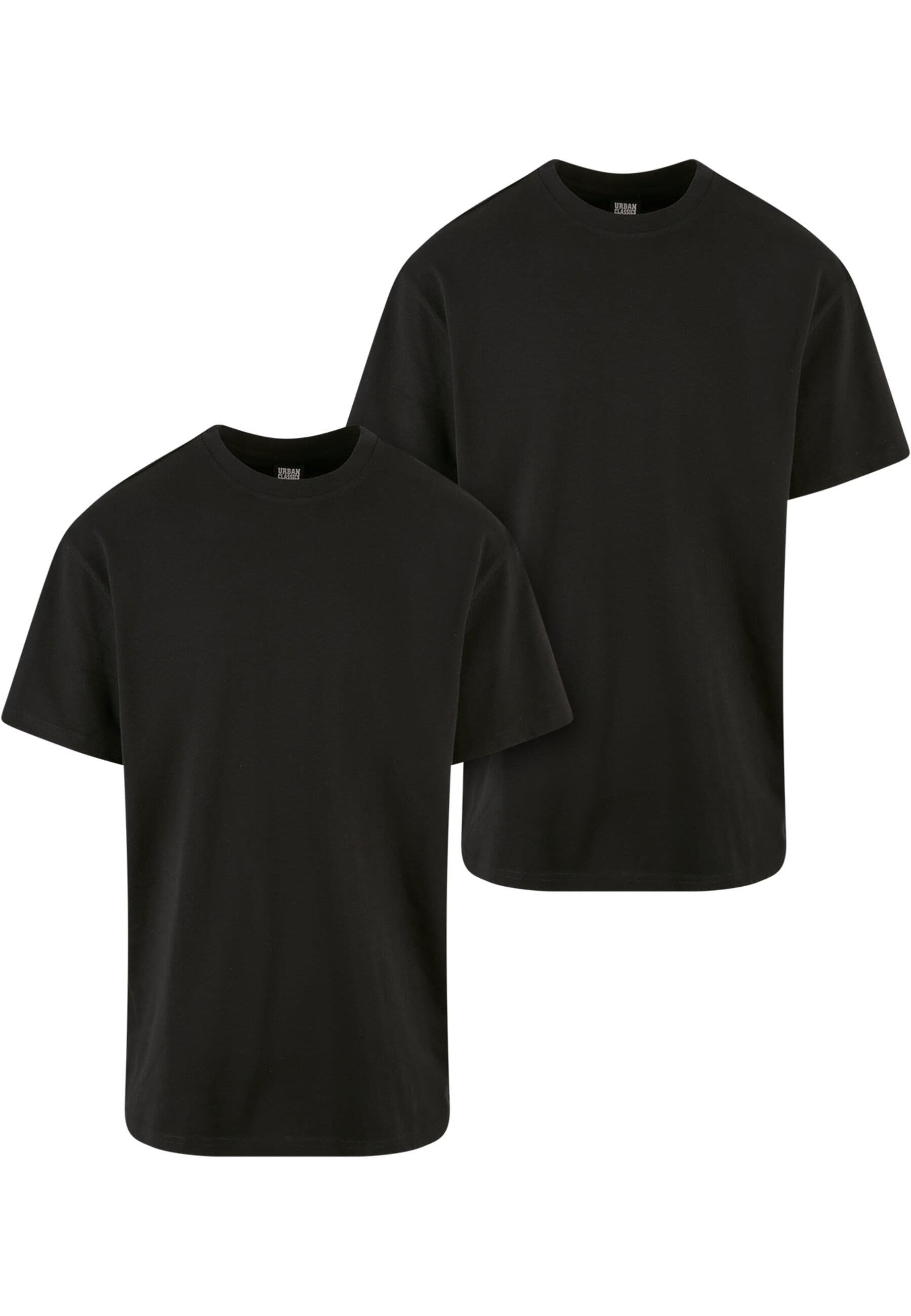 URBAN CLASSICS T-Shirt Herren Heavy Ovesized Tee 2-Pack (1-tlg) black black