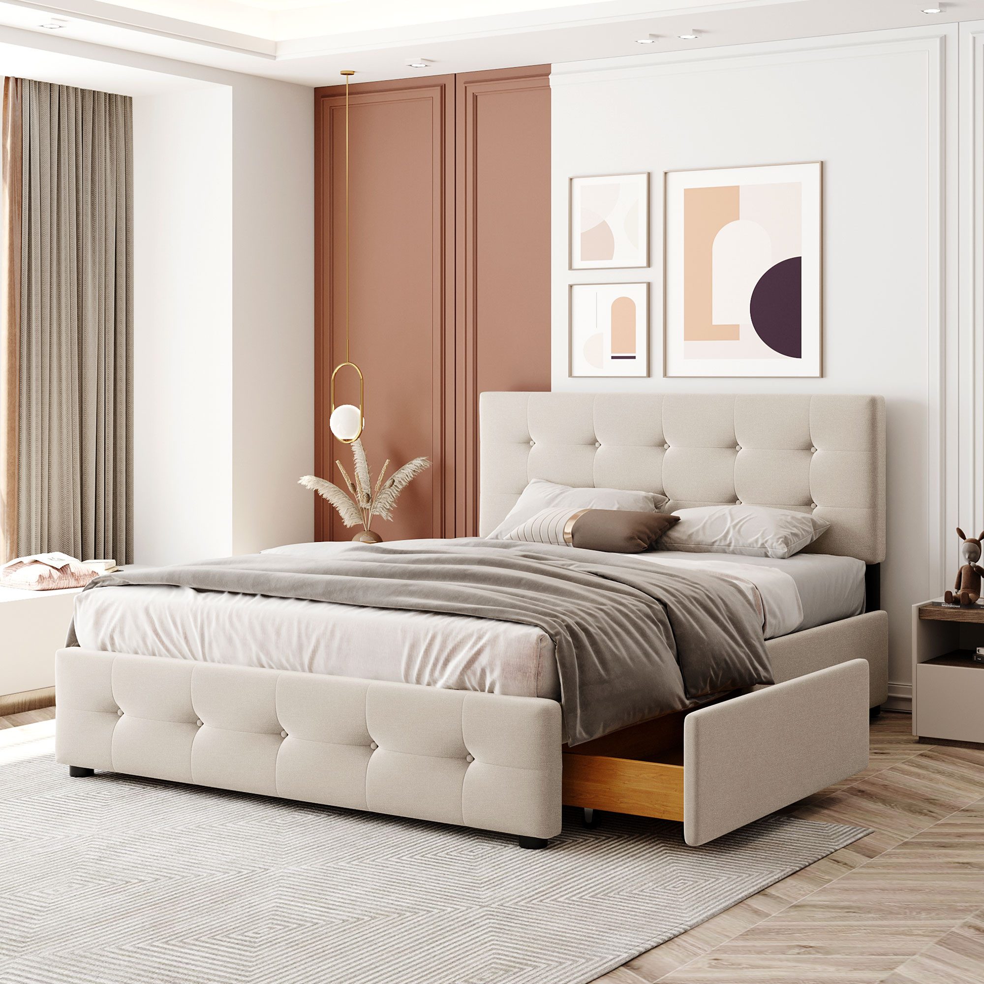 STILVORA Polsterbett 140×200 Bettgestell mit Matratze,Jugendbett günstig online kaufen