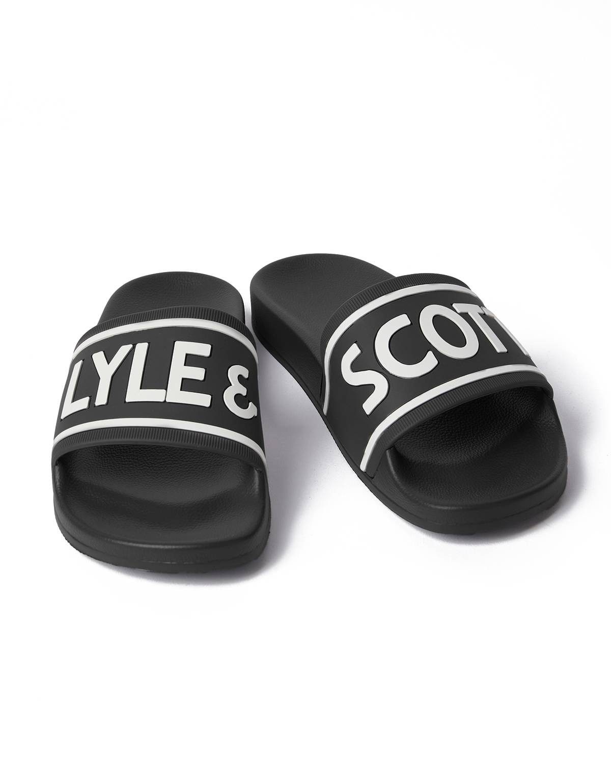 Lyle & Scott Badelatschen Lyle & Scott Slider Badepantolette vorgeformtes Fußbett