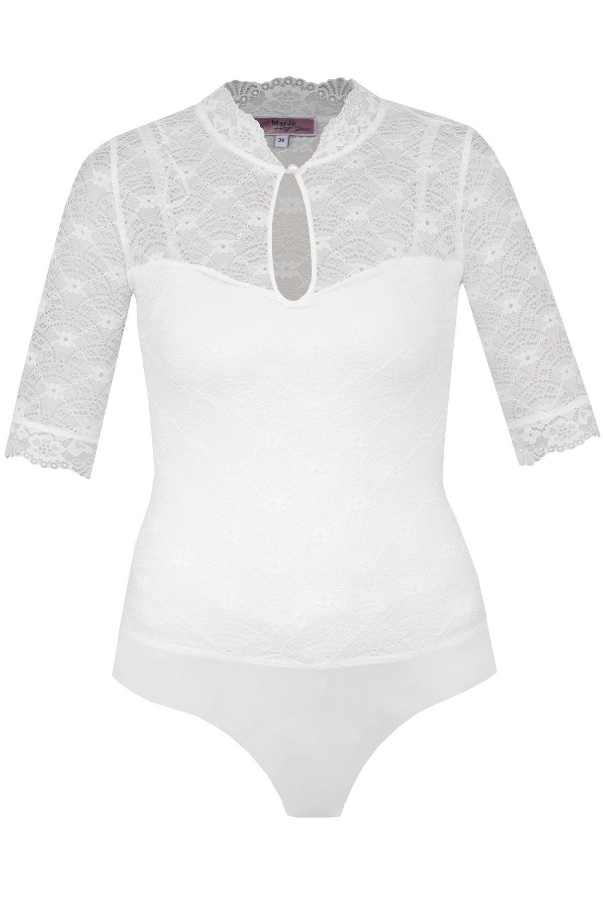 MarJo Dirndlbluse Dirndlbody 'Hallerndorf' Halbarm, Offwhite günstig online kaufen