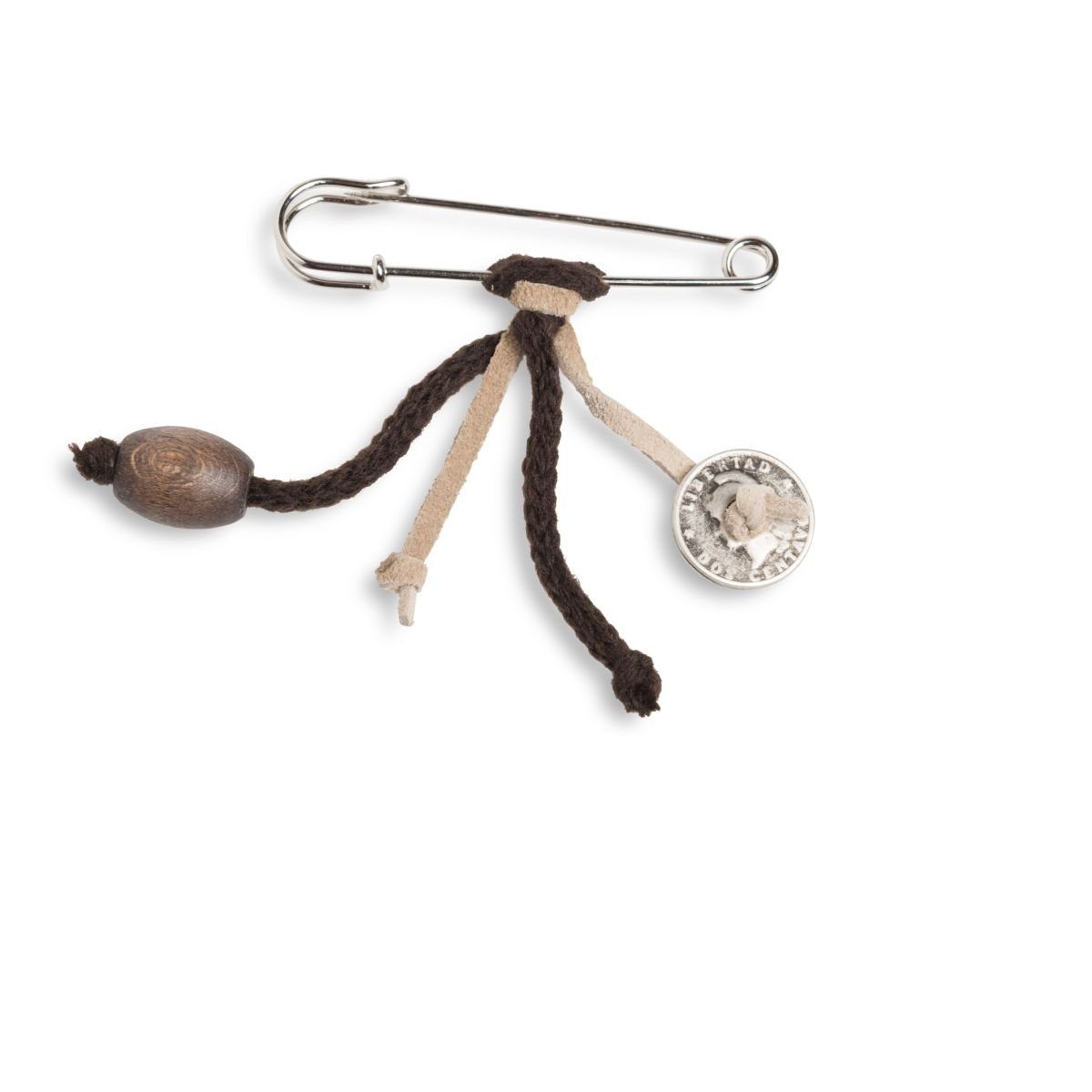 Brosche Zubehör 7x1 cm Braun