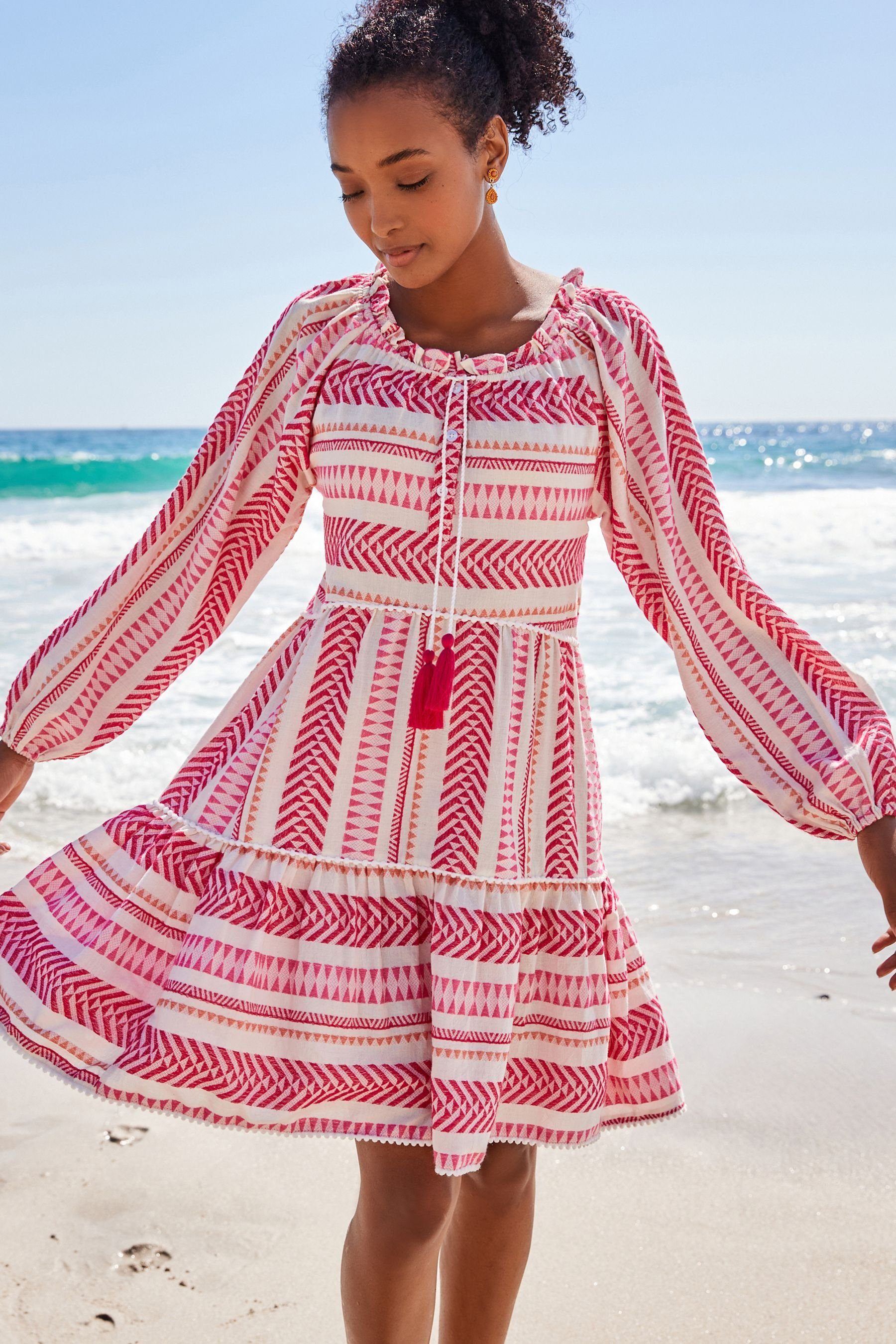 Next Minikleid Kaftan-Sommerkleid in Minilänge und günstig online kaufen