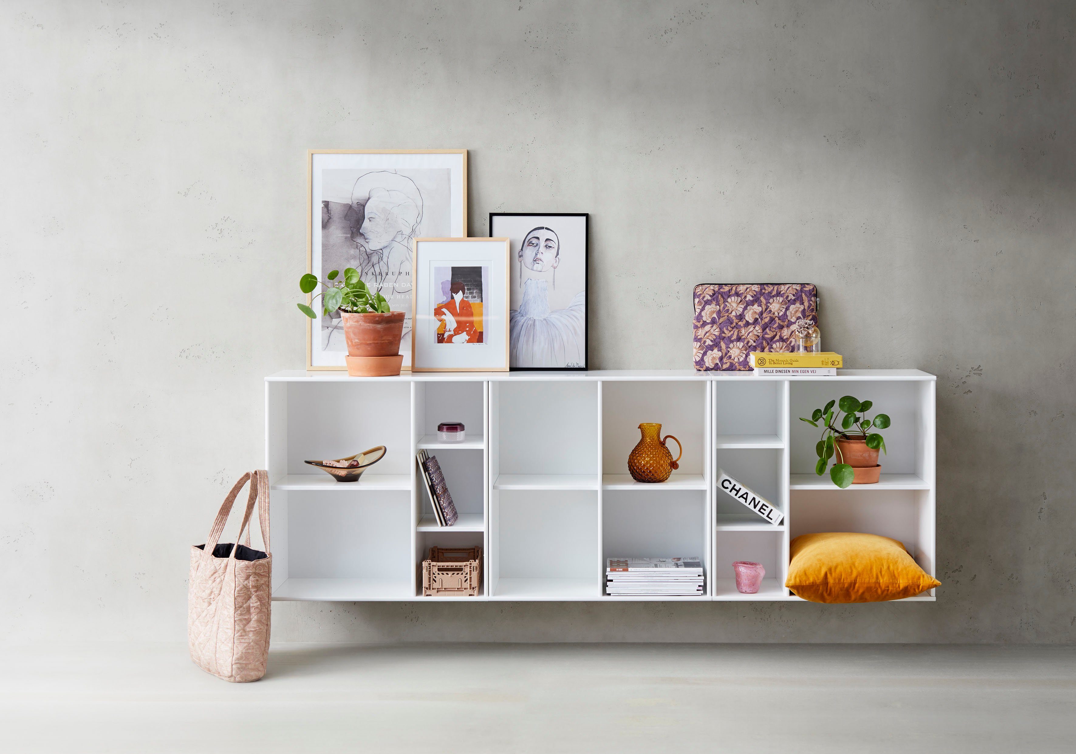 Hammel Furniture Bücherregal Mistral Kubus, Kombination aus 3 Modulen, Breite 207cm