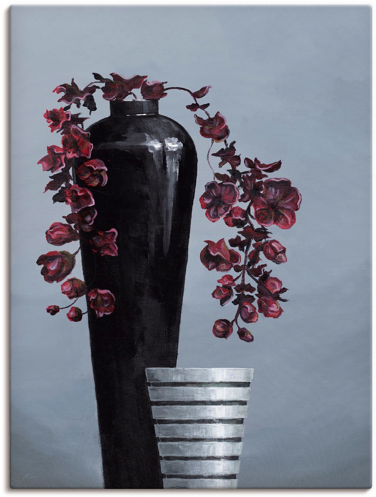 Artland Wandbild Metallische Vasen, Vasen & Töpfe (1 St), als Alubild, Leinwandbild, Wandaufkleber oder Poster in versch. Größen