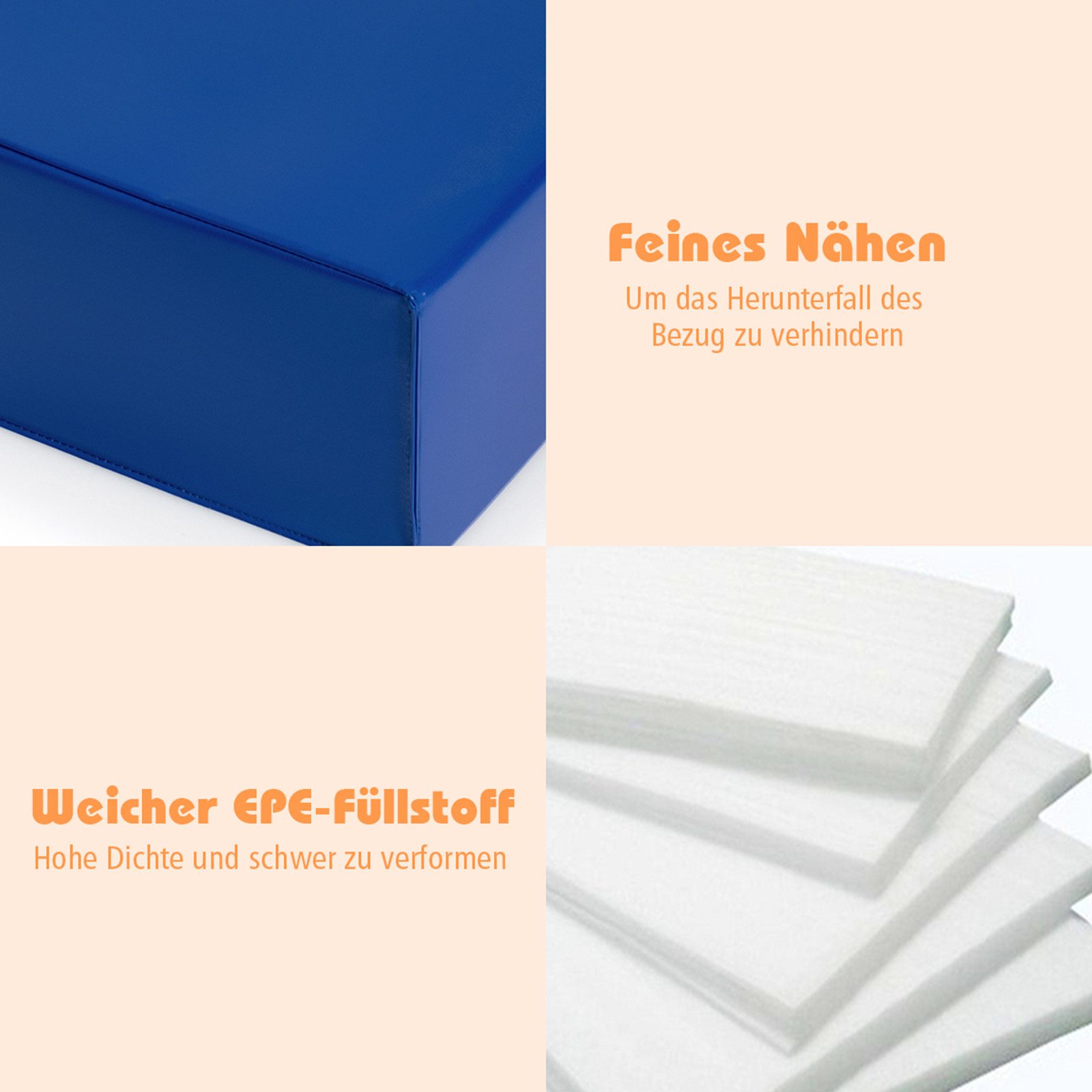 COSTWAY Schaumstoff Kletterblöcke Spielbausteine, (6 St), für Kinder zum Klettern