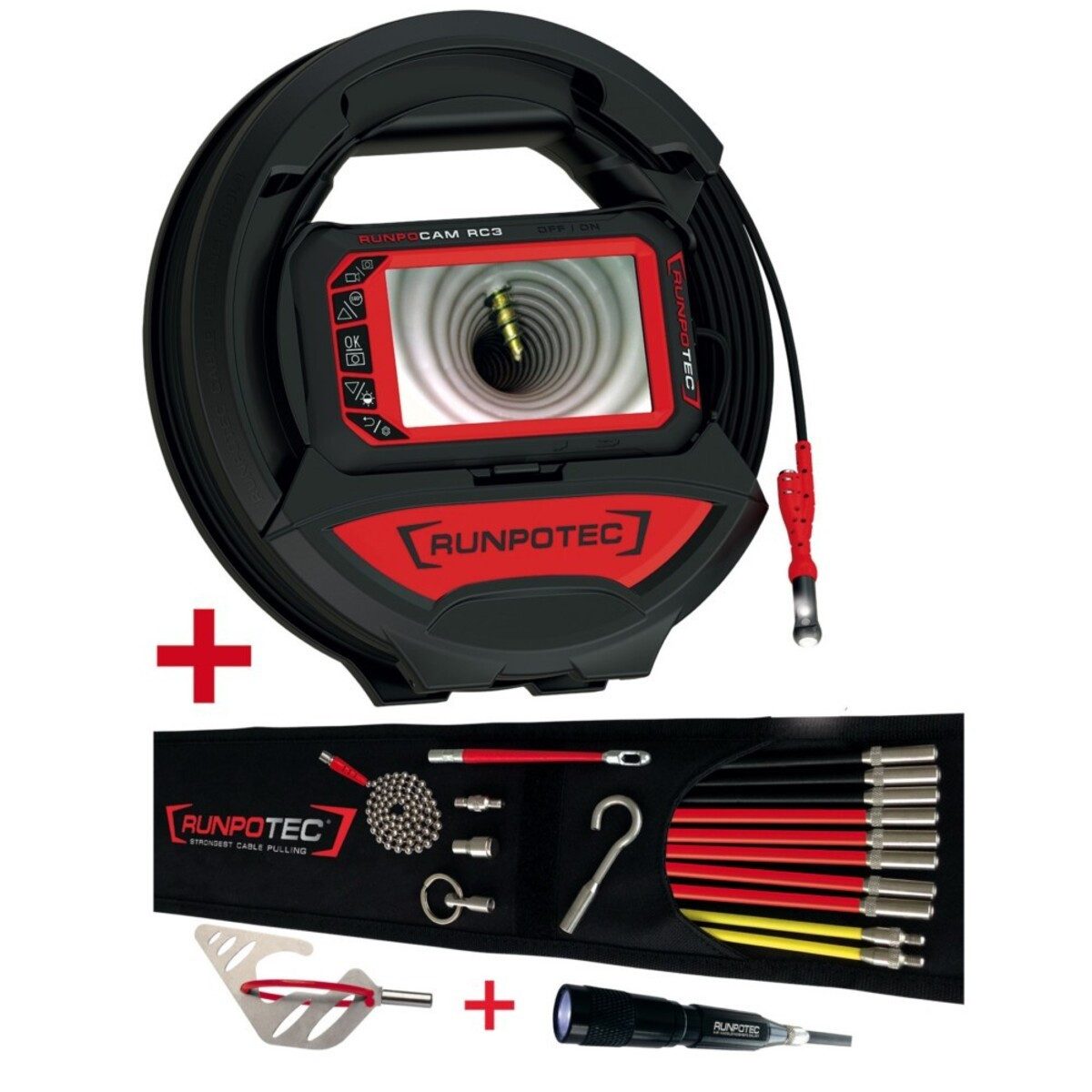 RUNPOTEC Steinbohrer Runpotec RC3 Kamera - 15m 11149